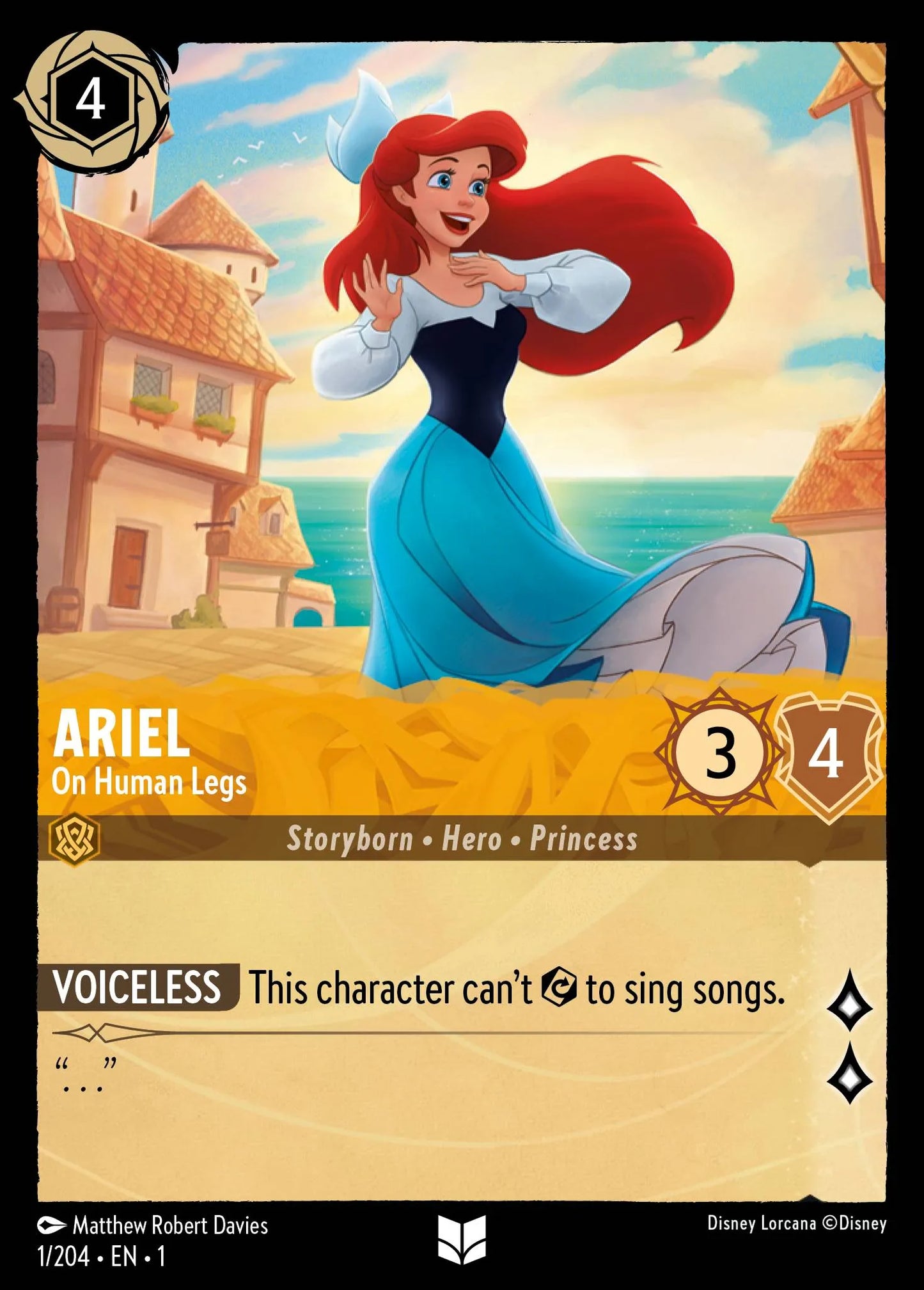 Ariel - On Human Legs | The First Chapter #1 (Near Mint Foil) | Disney Lorcana Single Australia (Near Mint)