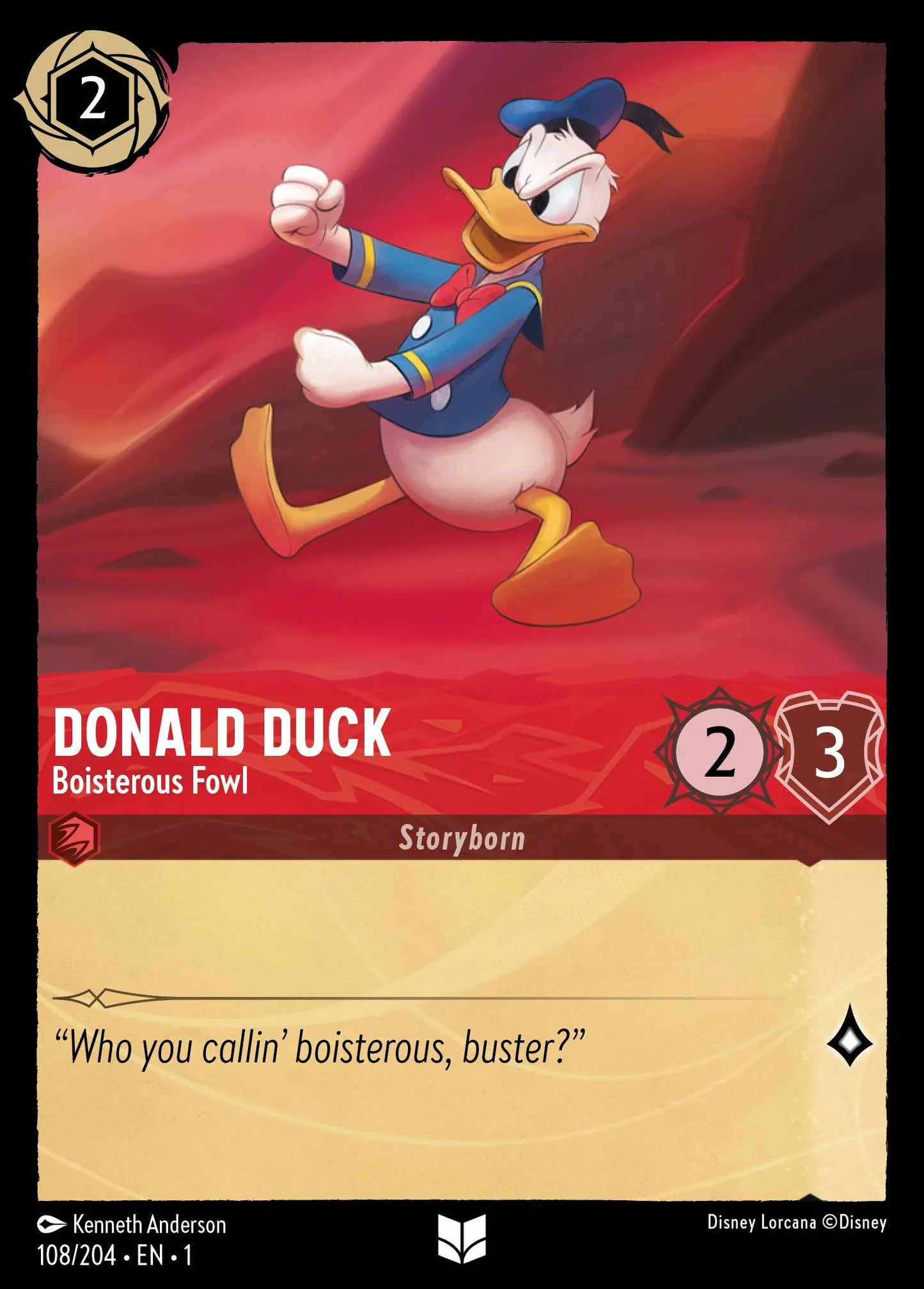 Donald Duck - Boisterous Fowl | The First Chapter #108 (Near Mint) | Disney Lorcana Single Australia (Near Mint)