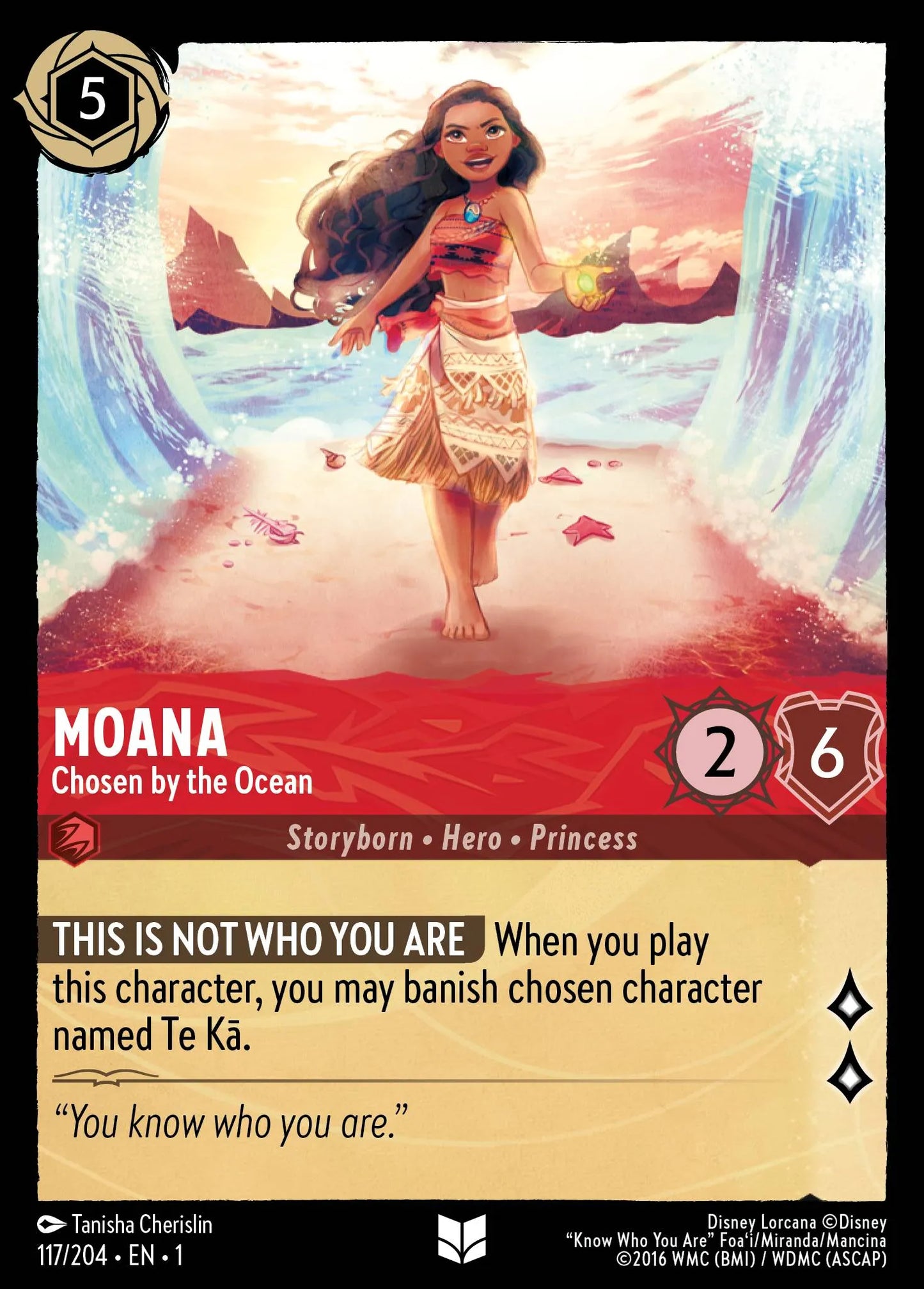 Moana - Chosen by the Ocean | The First Chapter #117 (Near Mint) | Disney Lorcana Single Australia (Near Mint)