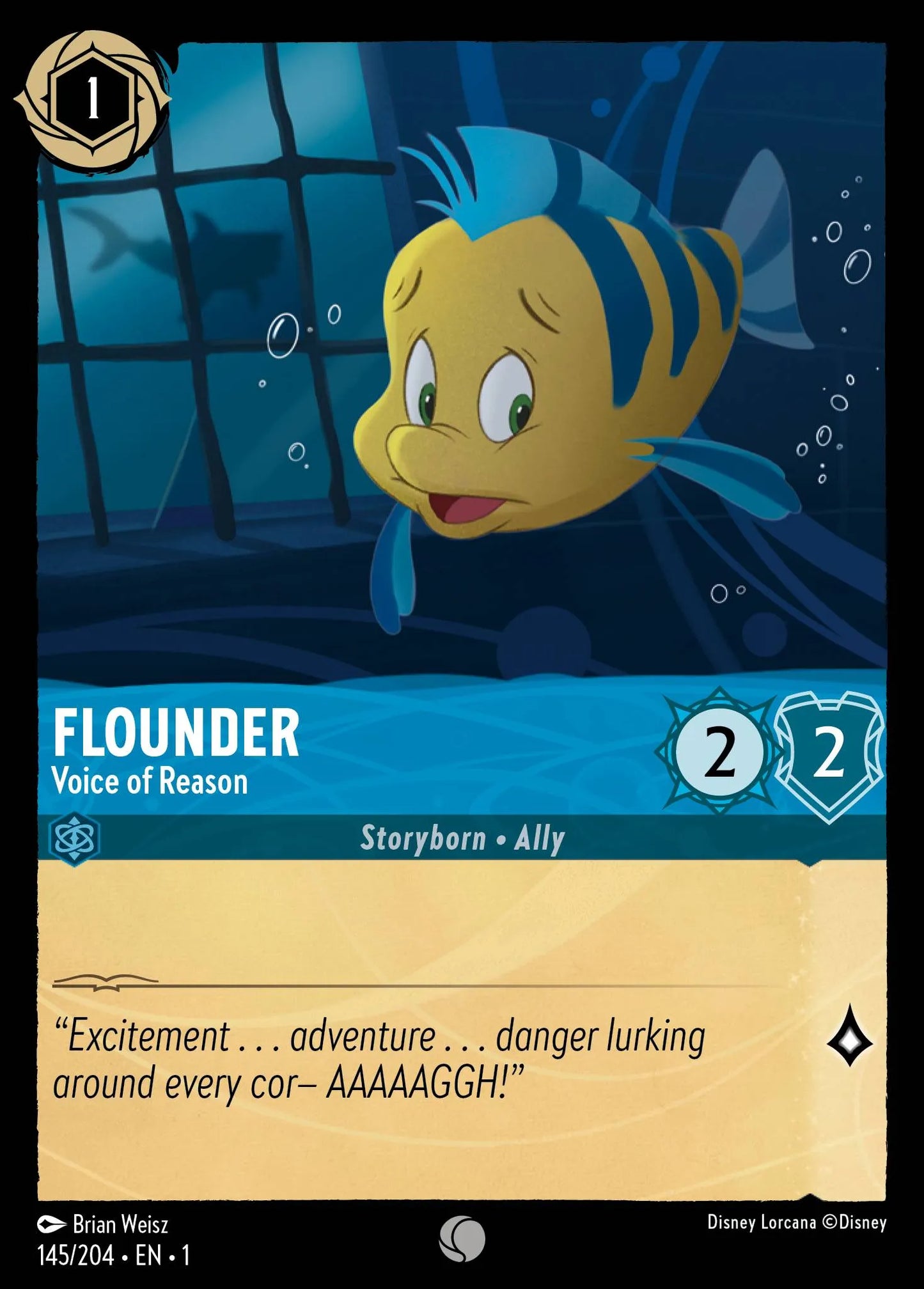 Flounder - Voice of Reason | The First Chapter #145 (Near Mint) | Disney Lorcana Single Australia (Near Mint)