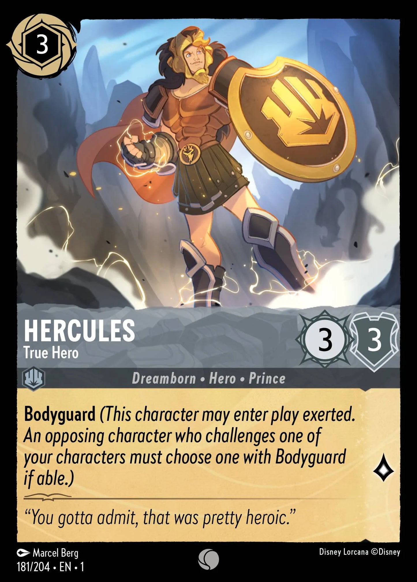 Hercules - True Hero | The First Chapter #181 (Near Mint) | Disney Lorcana Single Australia (Near Mint)