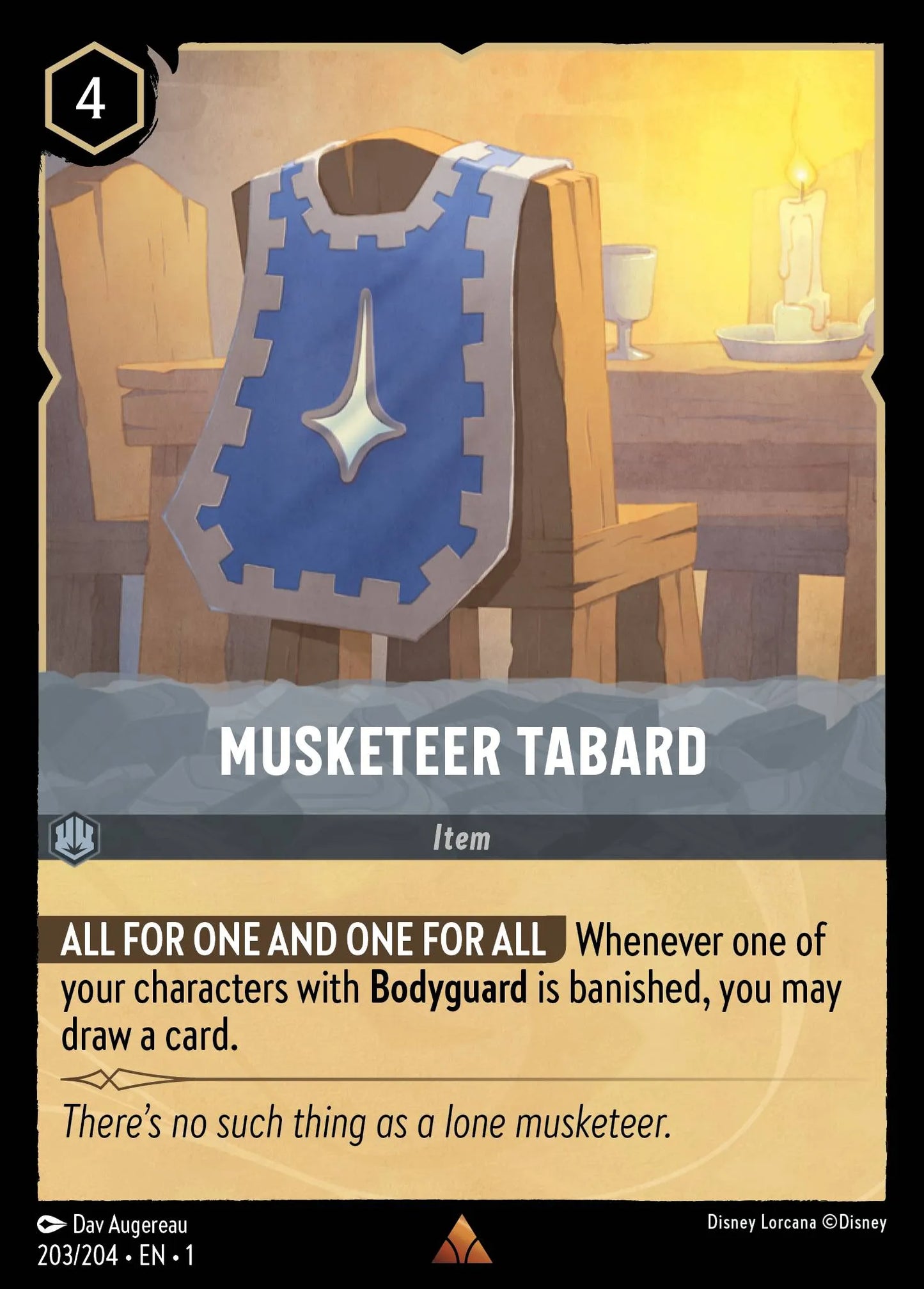 Musketeer Tabard | The First Chapter #203 (Near Mint Foil) | Disney Lorcana Single Australia (Near Mint)