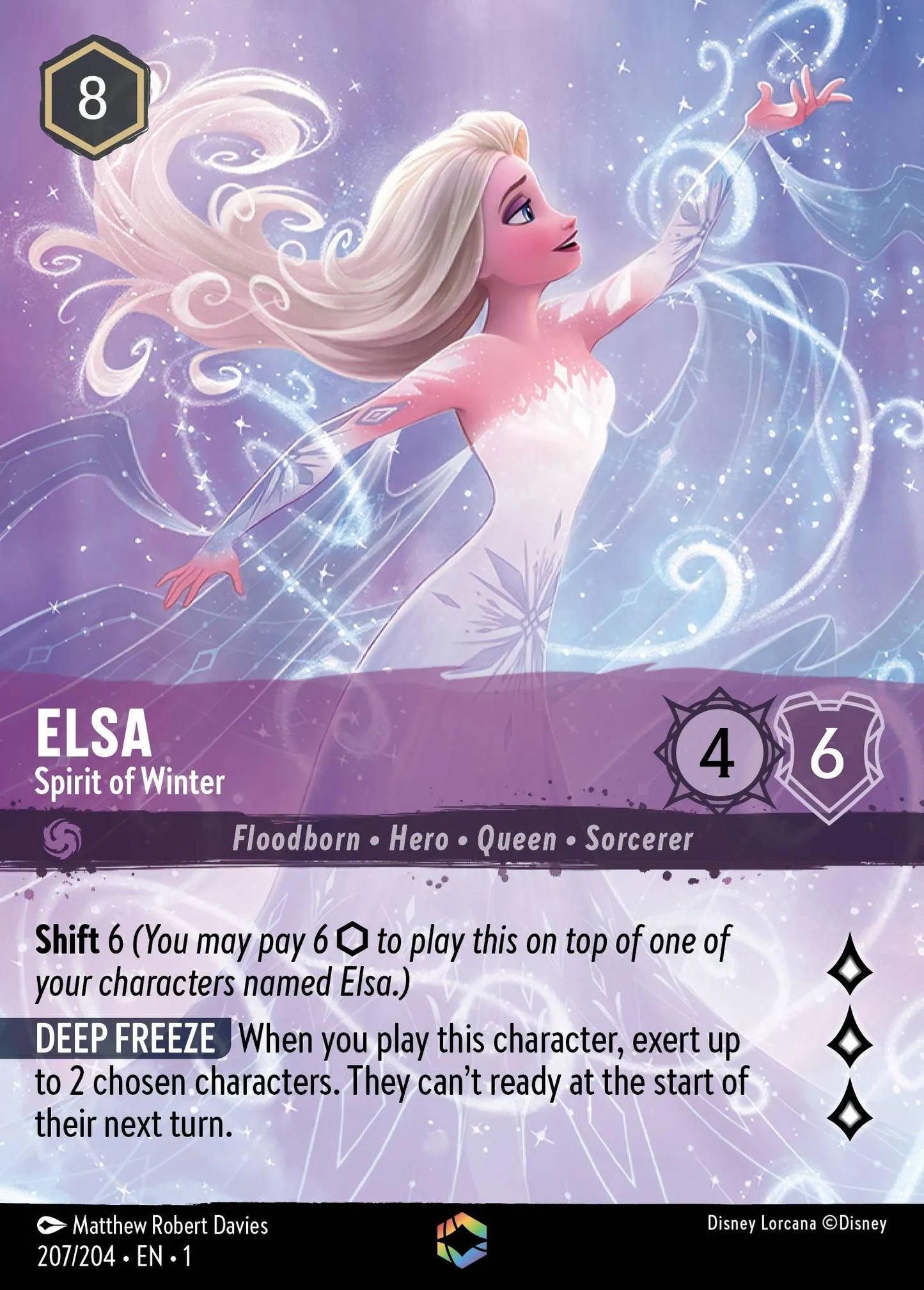 Elsa - Spirit of Winter Disney Lorcana card