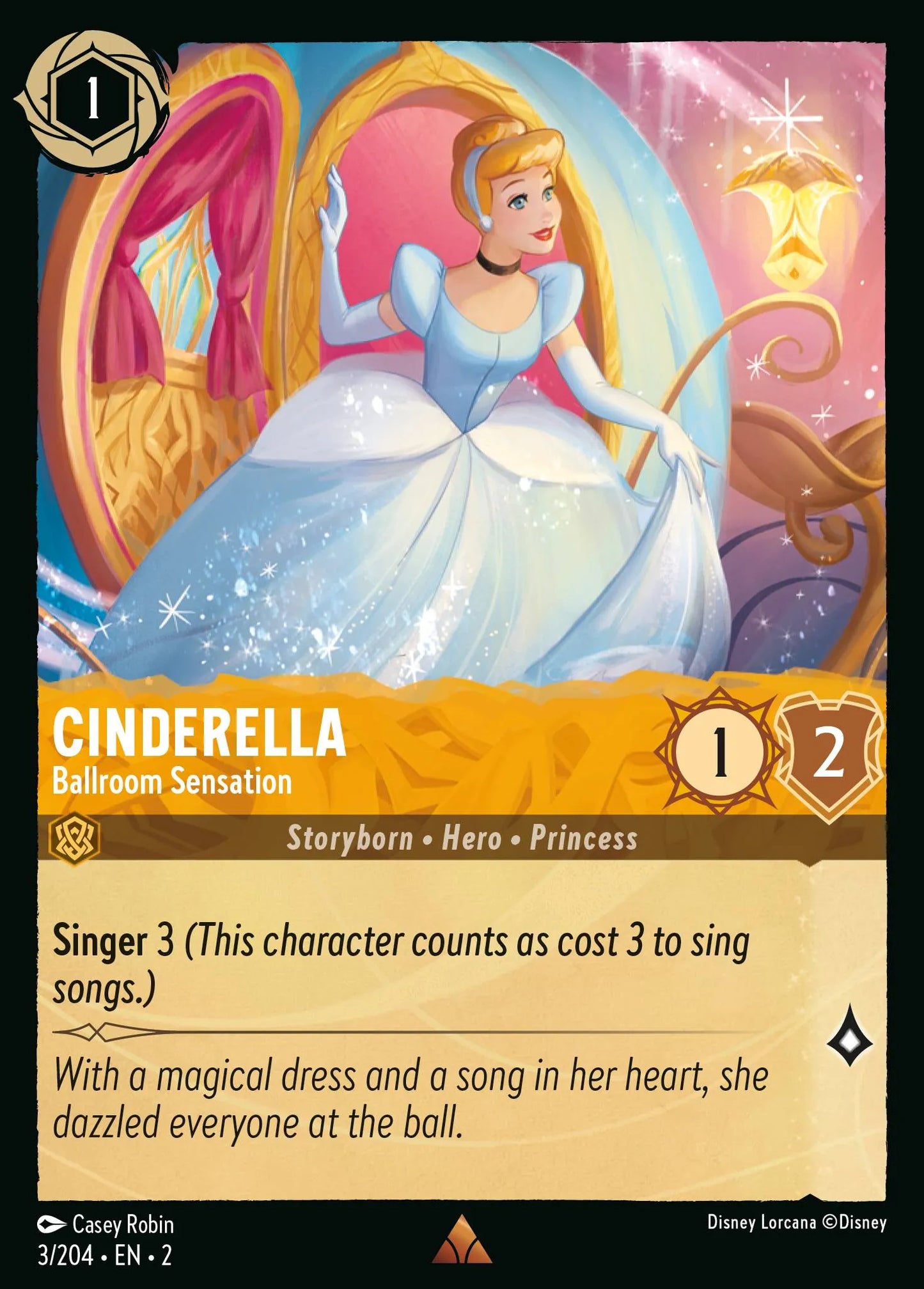 Cinderella - Ballroom Sensation | Rise of the Floodborn #3 (Near Mint) | Disney Lorcana Single Australia (Near Mint)