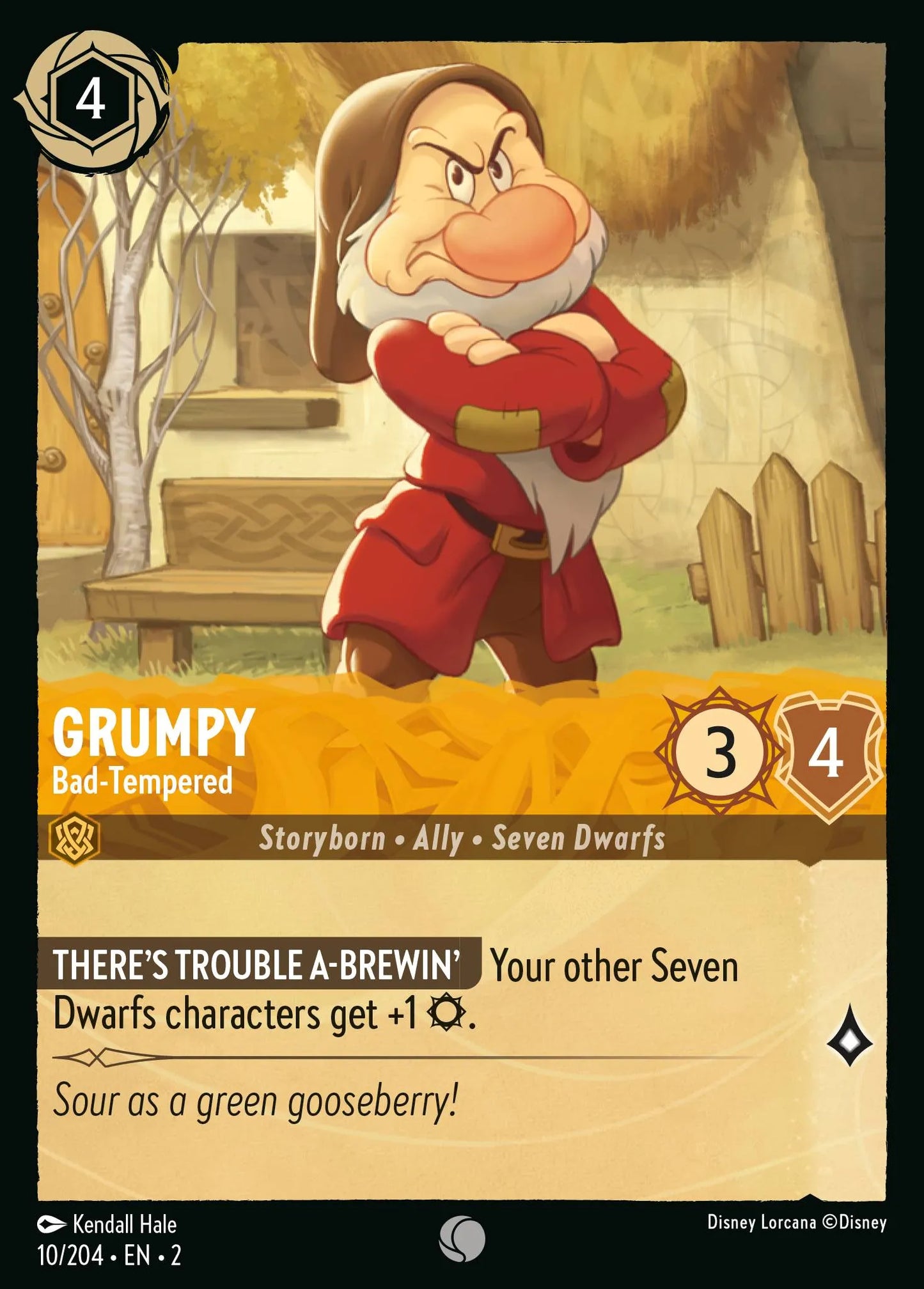 Grumpy - Bad-Tempered | Rise of the Floodborn #10 (Near Mint Foil) | Disney Lorcana Single Australia (Near Mint)