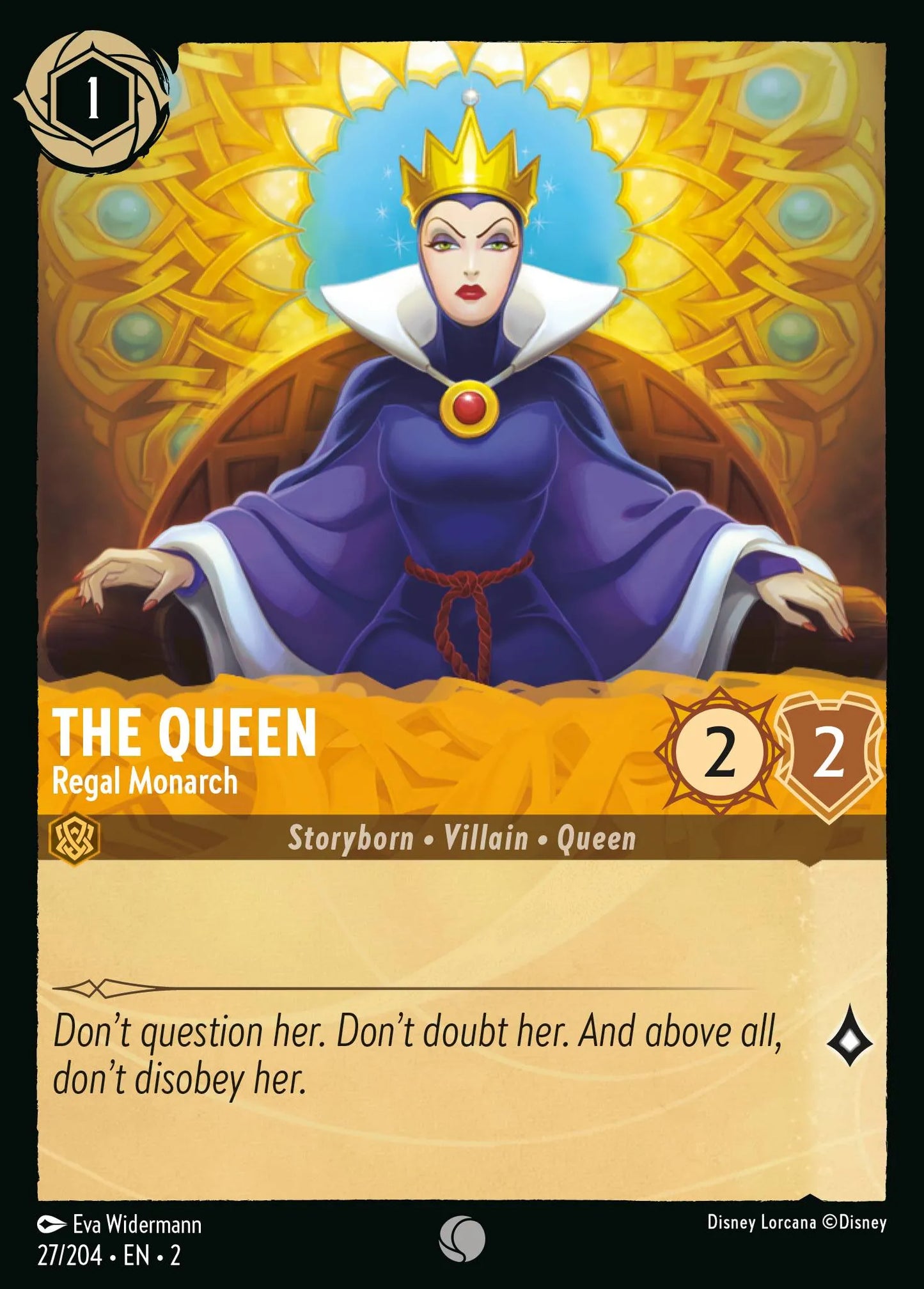 The Queen - Regal Monarch | Rise of the Floodborn #27 (Near Mint Foil) | Disney Lorcana Single Australia (Near Mint)