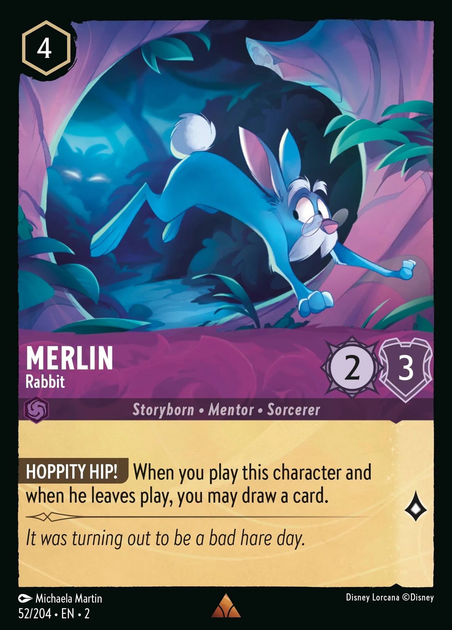 Merlin - Rabbit | Rise of the Floodborn #52 (Near Mint) | Disney Lorcana Single Australia (Near Mint)