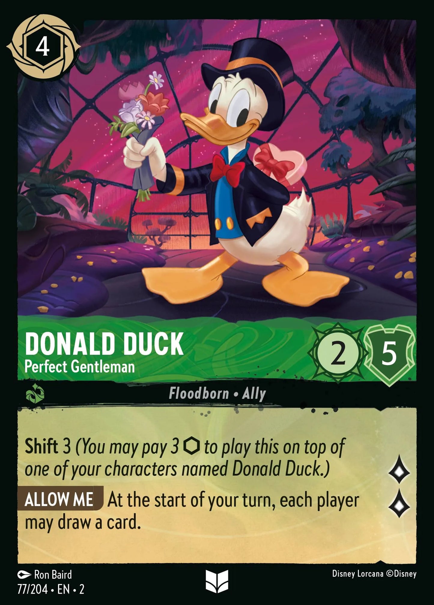 Donald Duck - Perfect Gentleman | Rise of the Floodborn #77 (Near Mint) | Disney Lorcana Single Australia (Near Mint)