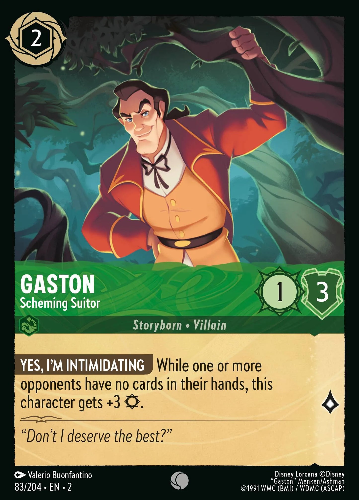 Gaston - Scheming Suitor | Rise of the Floodborn #83 (Near Mint) | Disney Lorcana Single Australia (Near Mint)