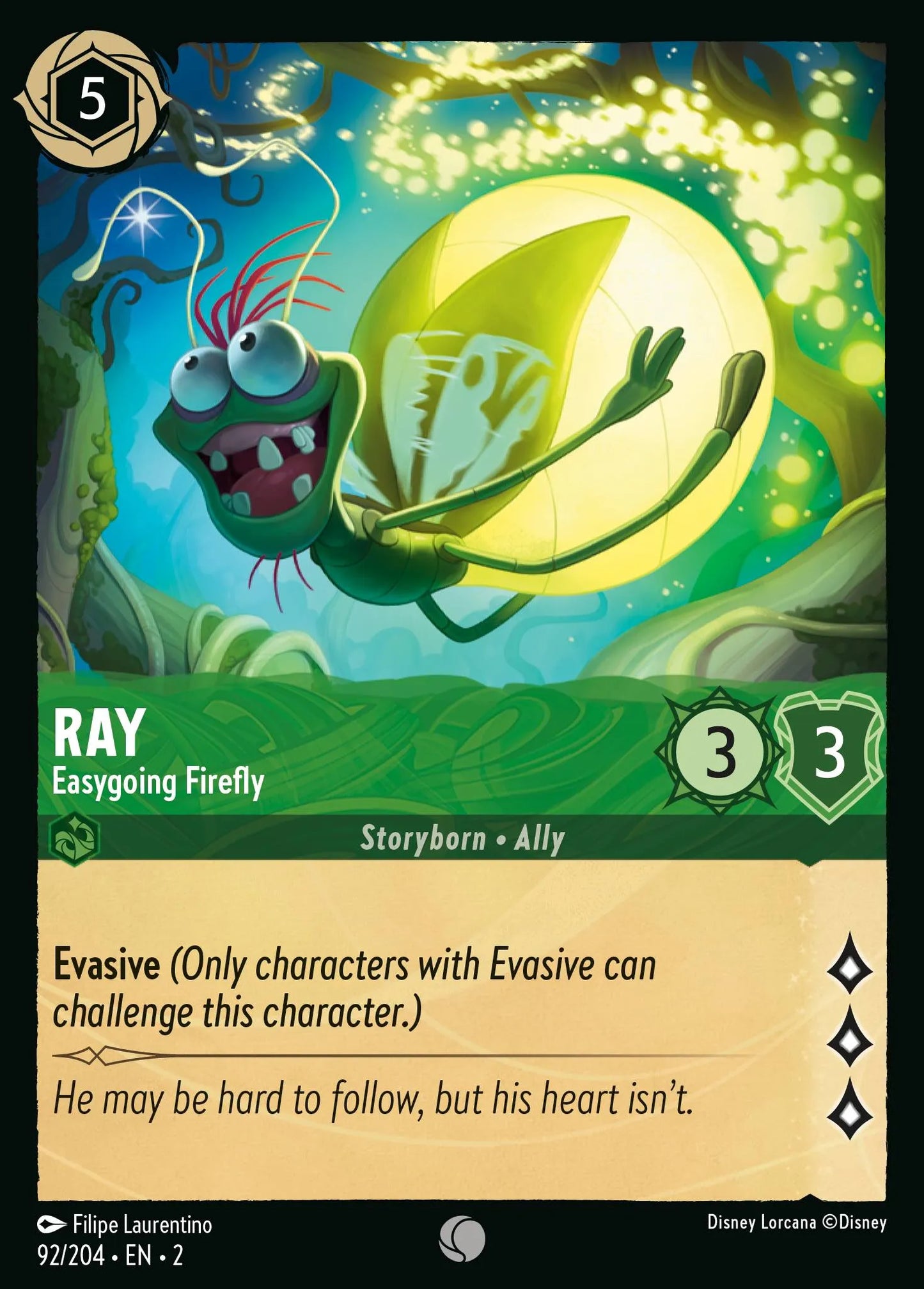 Ray - Easygoing Firefly | Rise of the Floodborn #92 (Near Mint) | Disney Lorcana Single Australia (Near Mint)