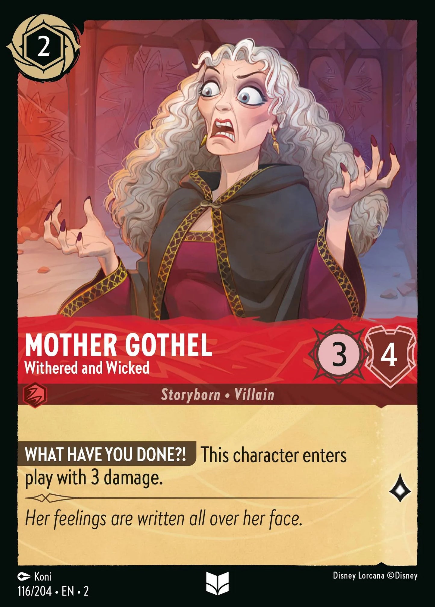 Mother Gothel - Withered and Wicked | Rise of the Floodborn #116 (Near Mint Foil) | Disney Lorcana Single Australia (Near Mint)