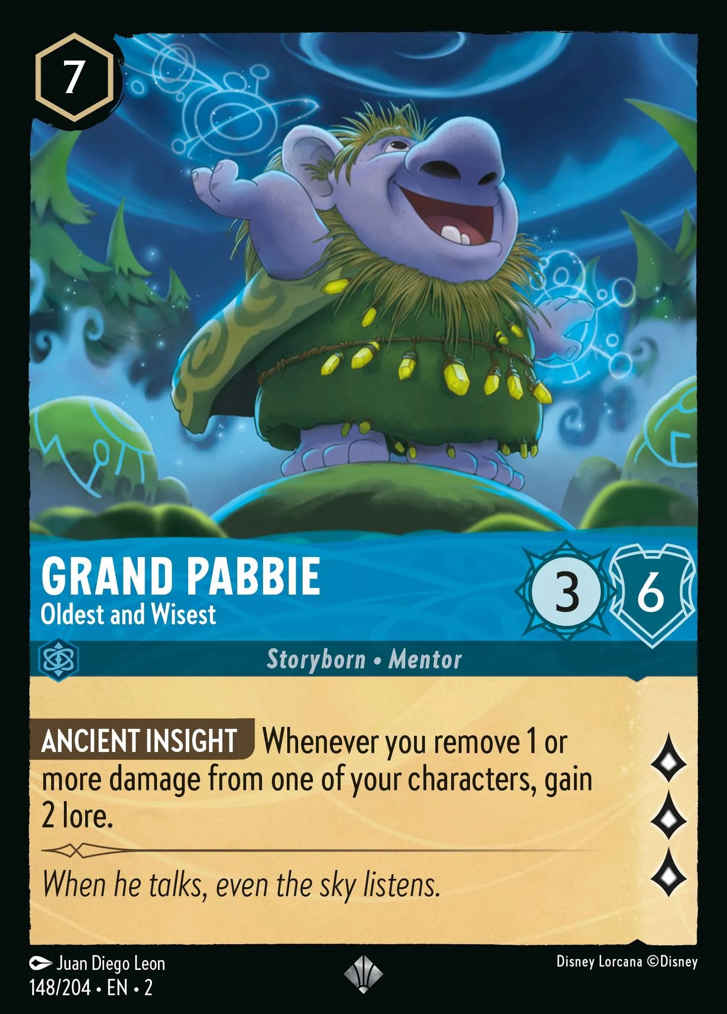 Grand Pabbie - Oldest and Wisest | Rise of the Floodborn #148 (Near Mint) | Disney Lorcana Single Australia (Near Mint)
