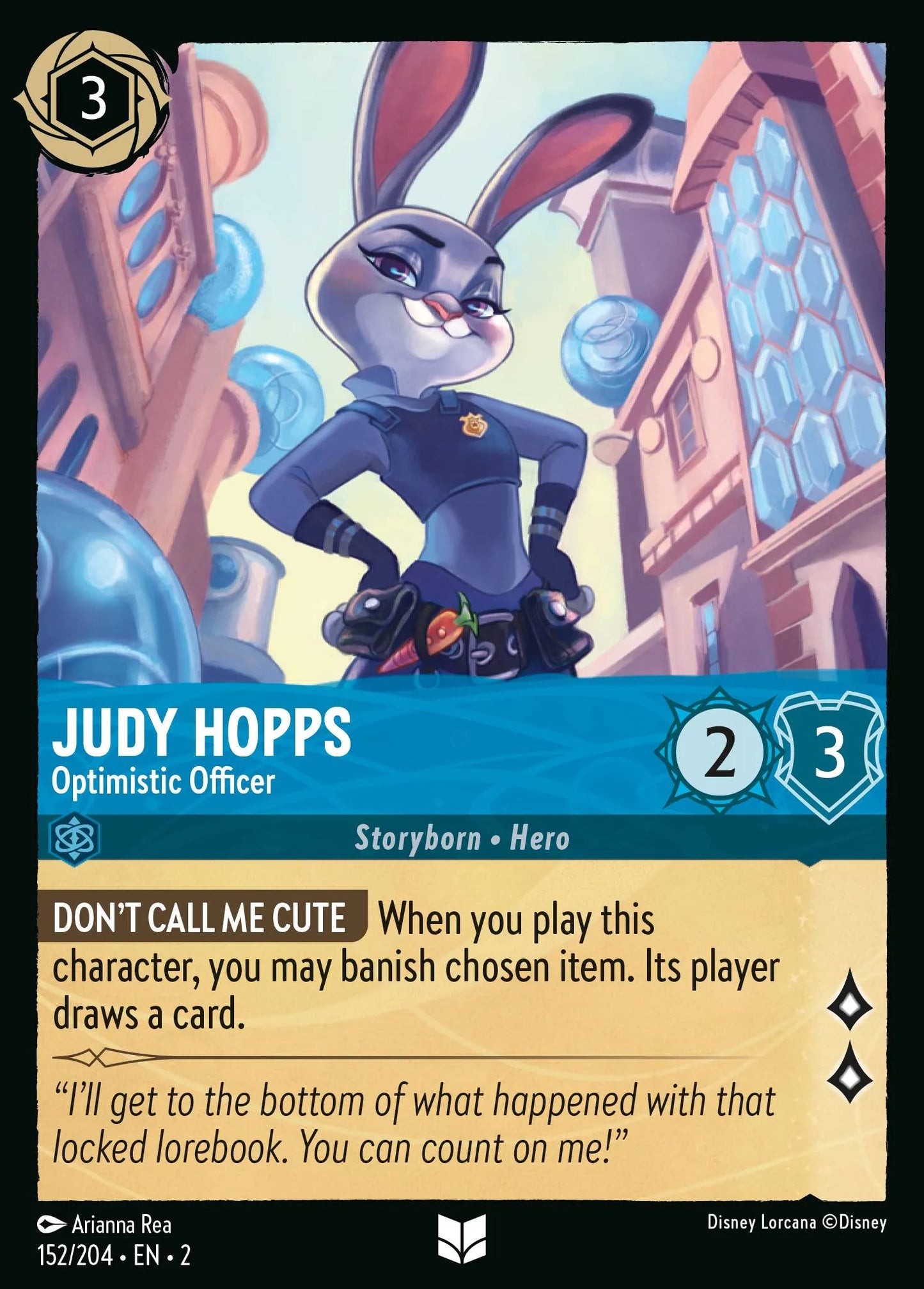 Judy Hopps - Optimistic Officer | Rise of the Floodborn #152 (Near Mint Foil) | Disney Lorcana Single Australia (Near Mint)