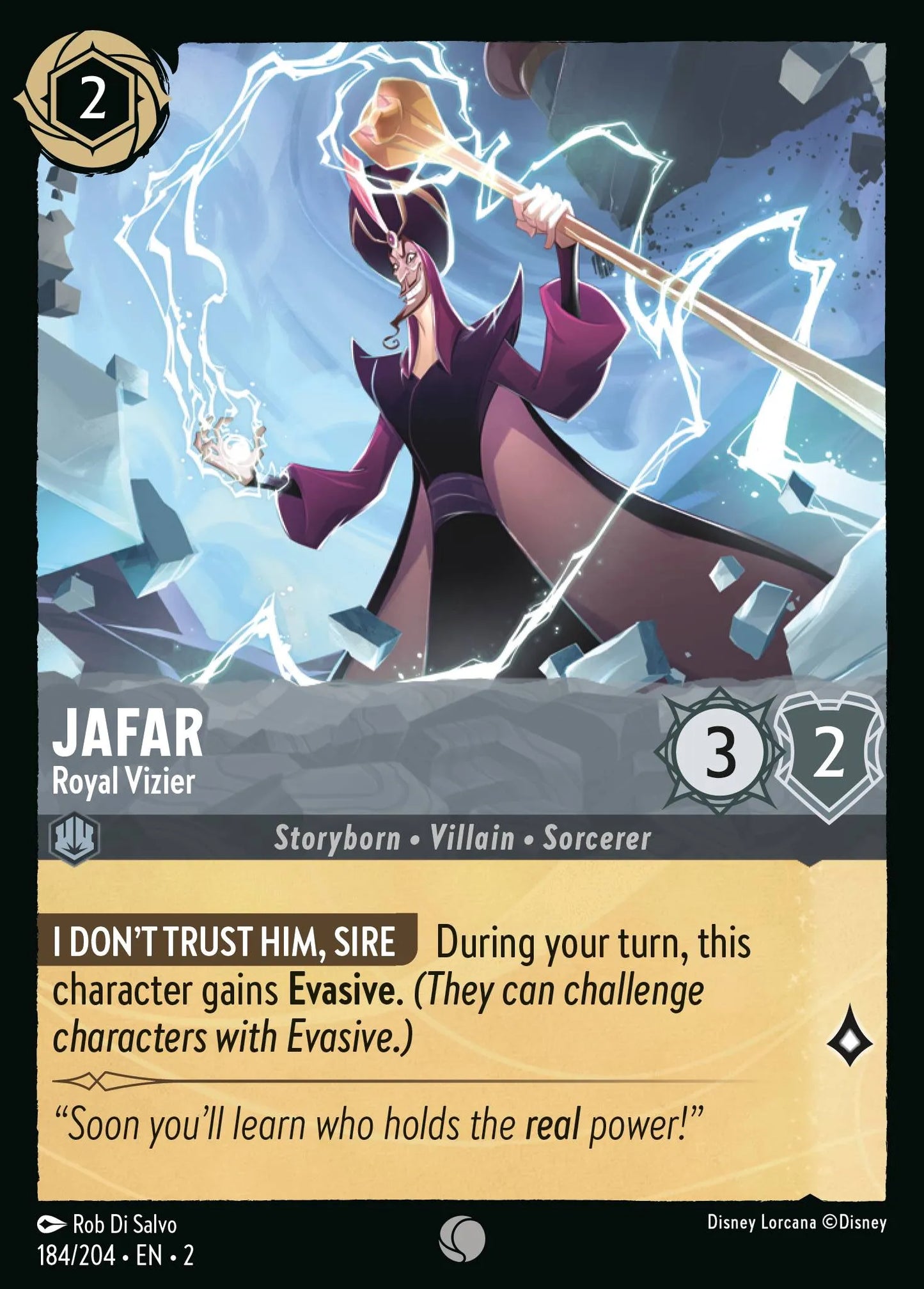 Jafar - Royal Vizier | Rise of the Floodborn #184 (Near Mint Foil) | Disney Lorcana Single Australia (Near Mint)