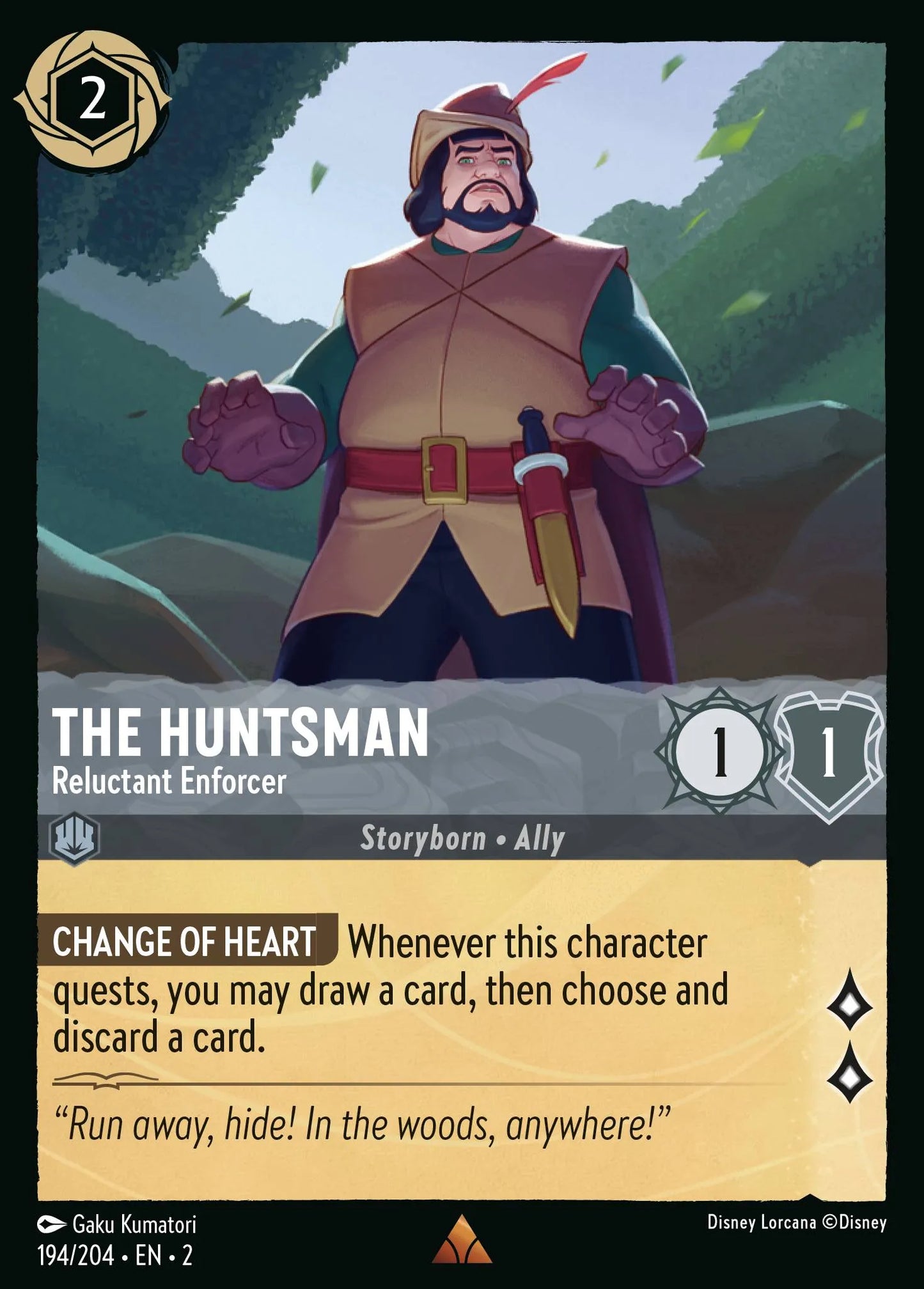 The Huntsman - Reluctant Enforcer | Rise of the Floodborn #194 (Near Mint Foil) | Disney Lorcana Single Australia (Near Mint)