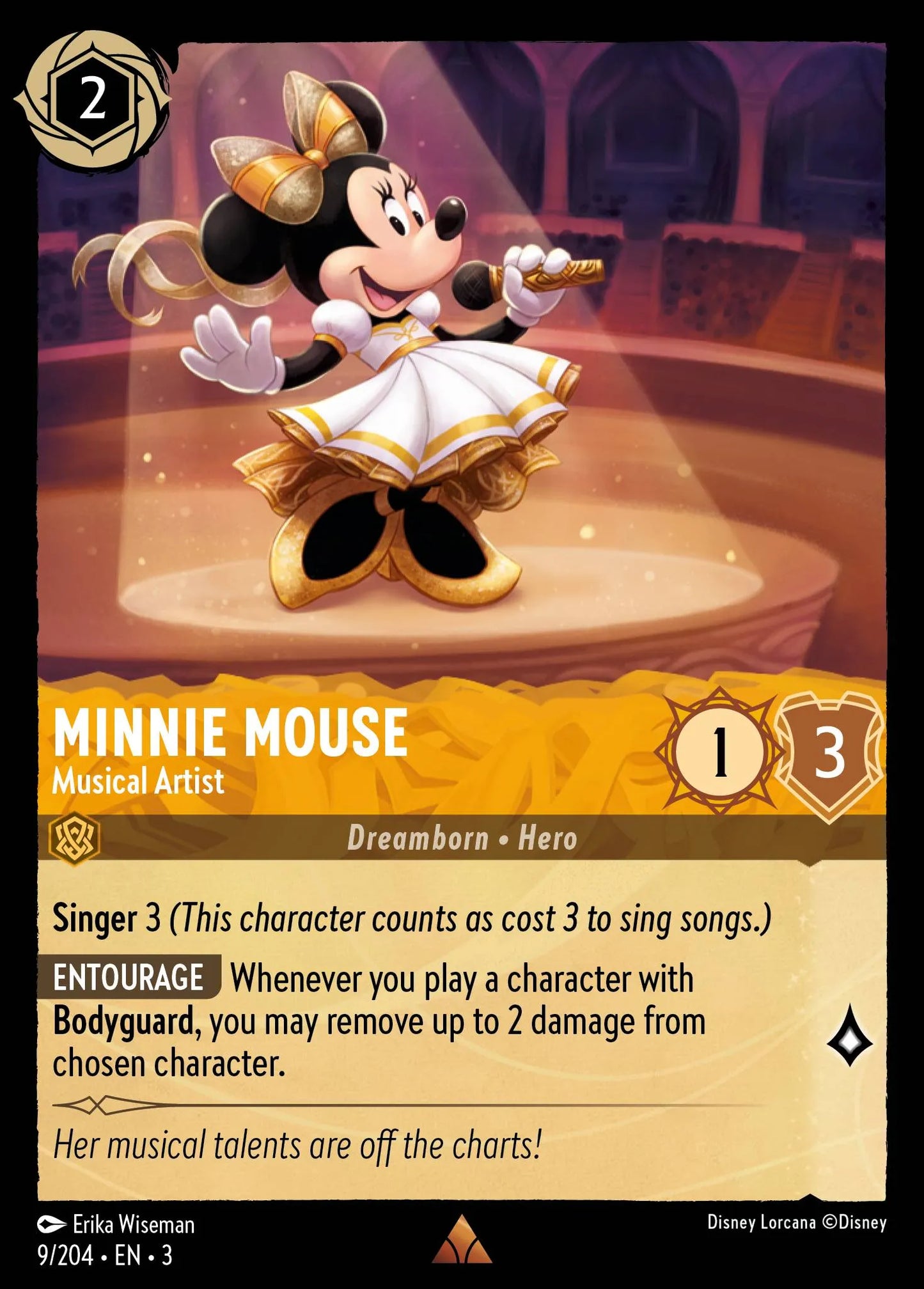 Minnie Mouse - Musical Artist | Into the Inklands #9 (Near Mint) | Disney Lorcana Single Australia (Near Mint)