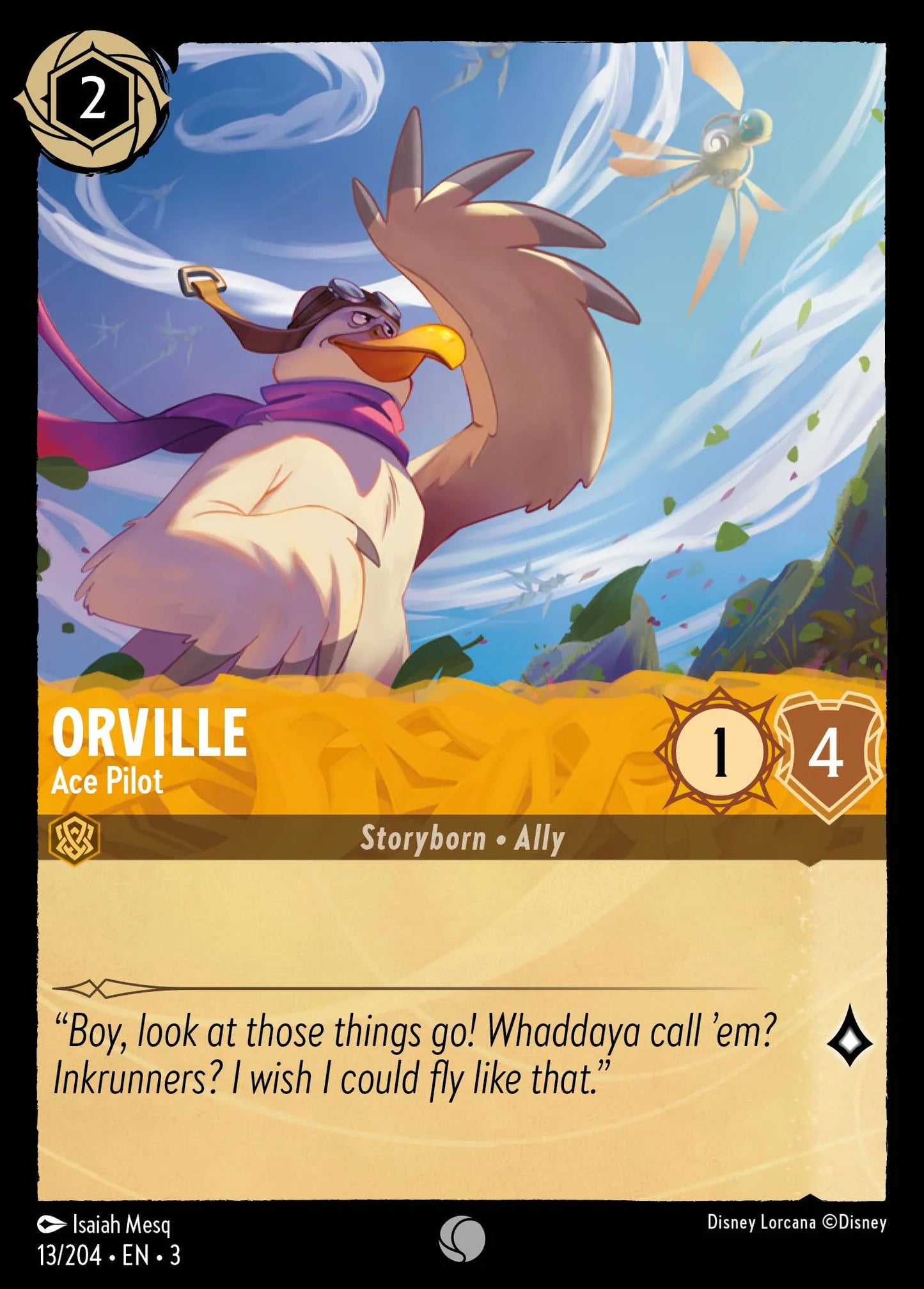 Orville - Ace Pilot | Into the Inklands #13 (Near Mint) | Disney Lorcana Single Australia (Near Mint)