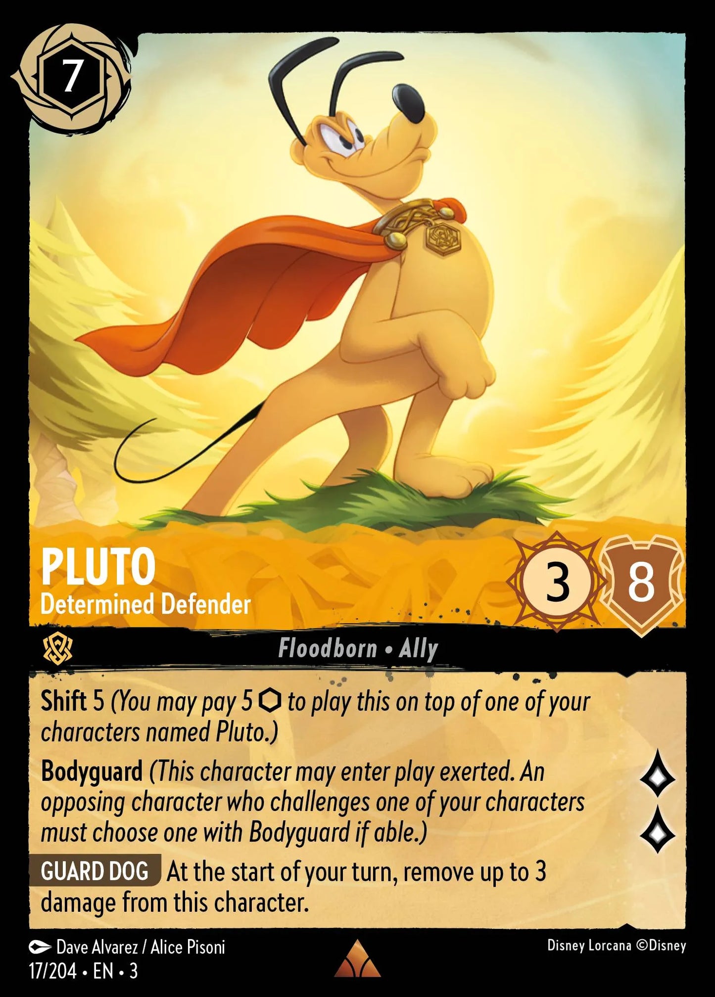Pluto - Determined Defender | Into the Inklands #17 (Near Mint) | Disney Lorcana Single Australia (Near Mint)
