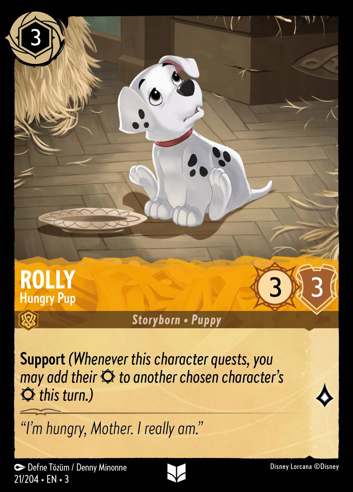 Rolly - Hungry Pup | Into the Inklands #21 (Near Mint Foil) | Disney Lorcana Single Australia (Near Mint)