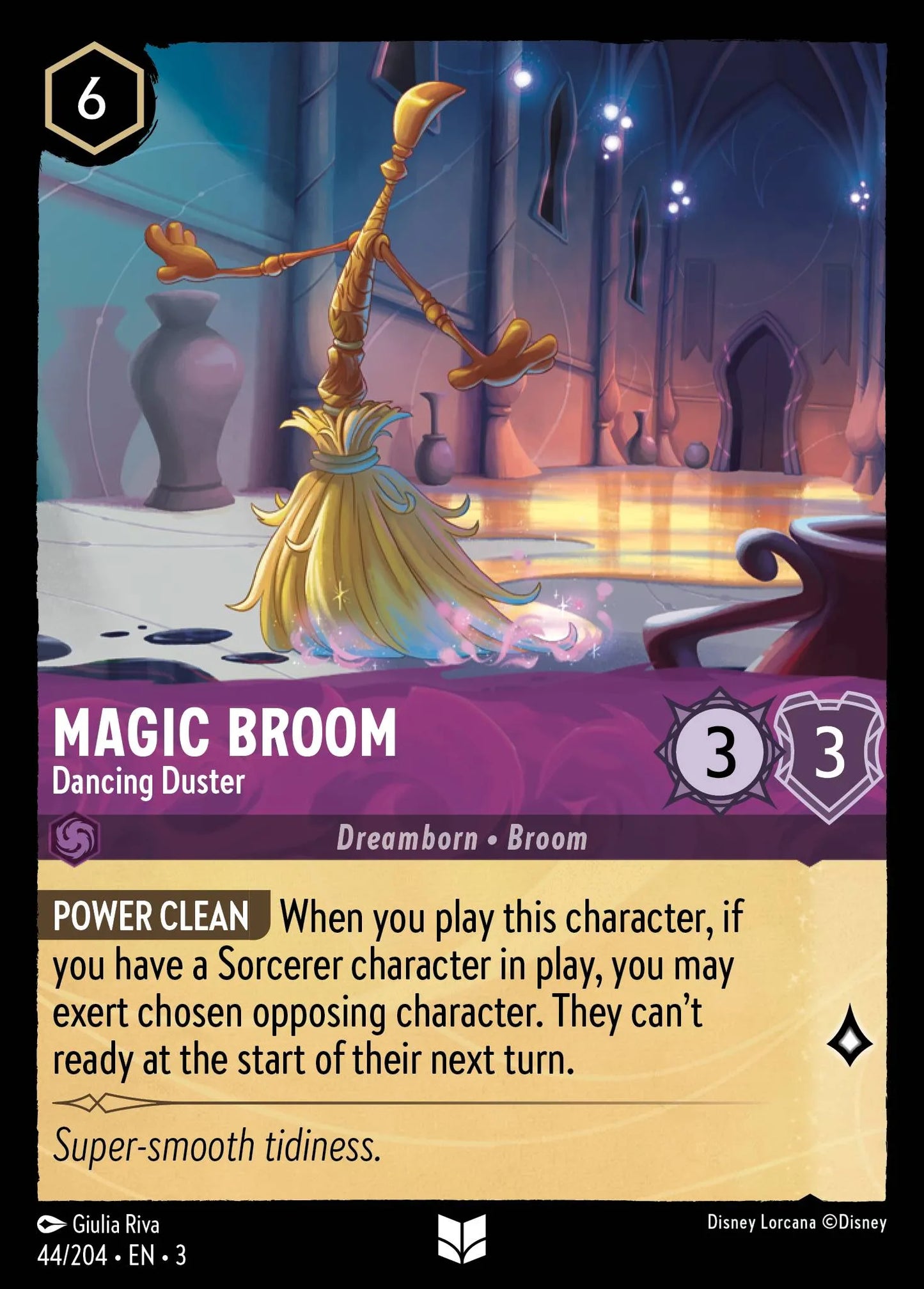 Magic Broom - Dancing Duster | Into the Inklands #44 (Near Mint Foil) | Disney Lorcana Single Australia (Near Mint)