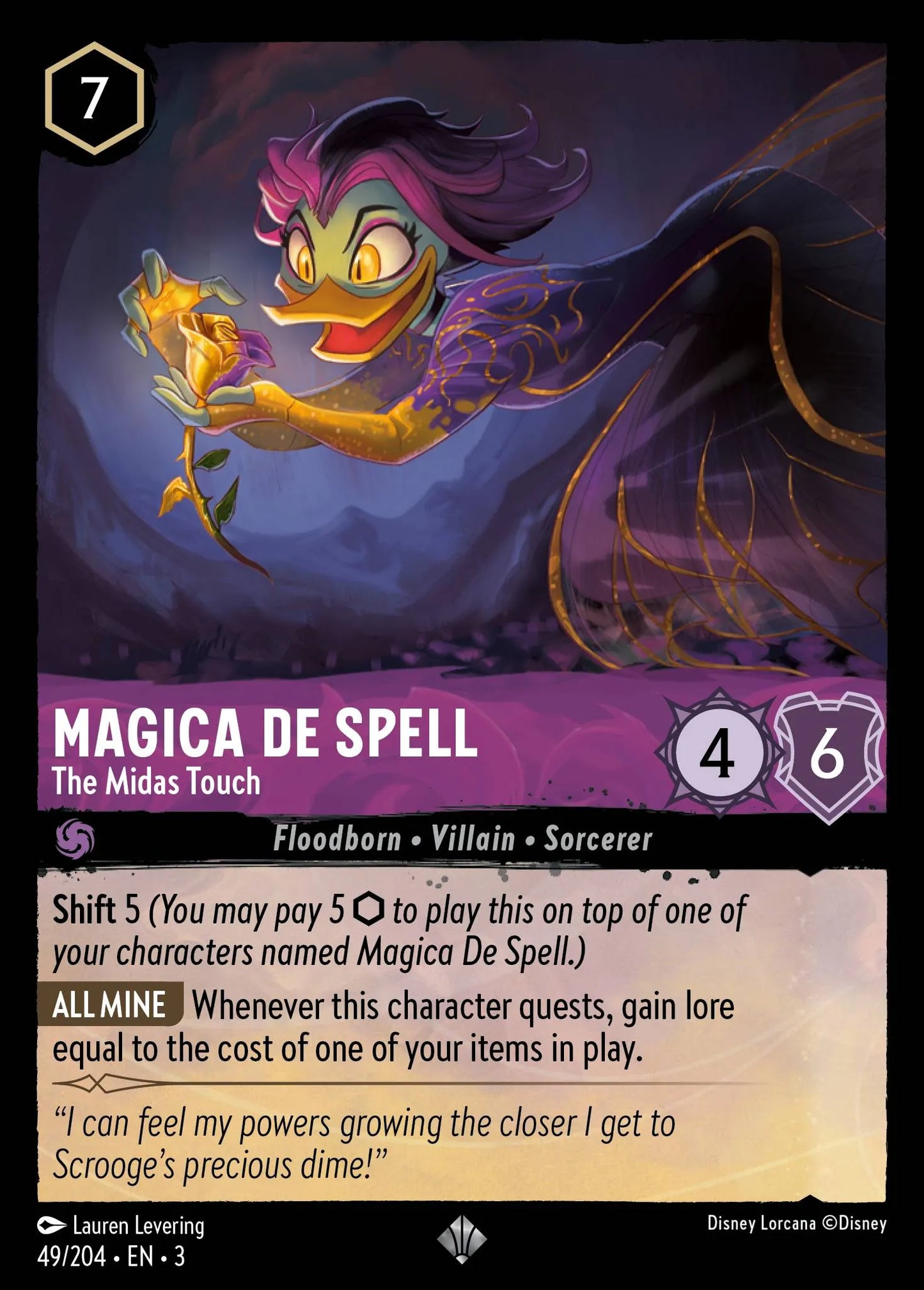 Magica De Spell - The Midas Touch | Into the Inklands #49 (Near Mint) | Disney Lorcana Single Australia (Near Mint)