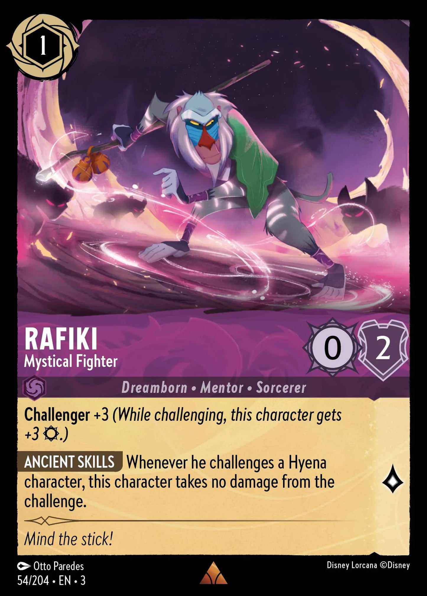 Rafiki - Mystical Fighter | Into the Inklands #54 (Near Mint) | Disney Lorcana Single Australia (Near Mint)