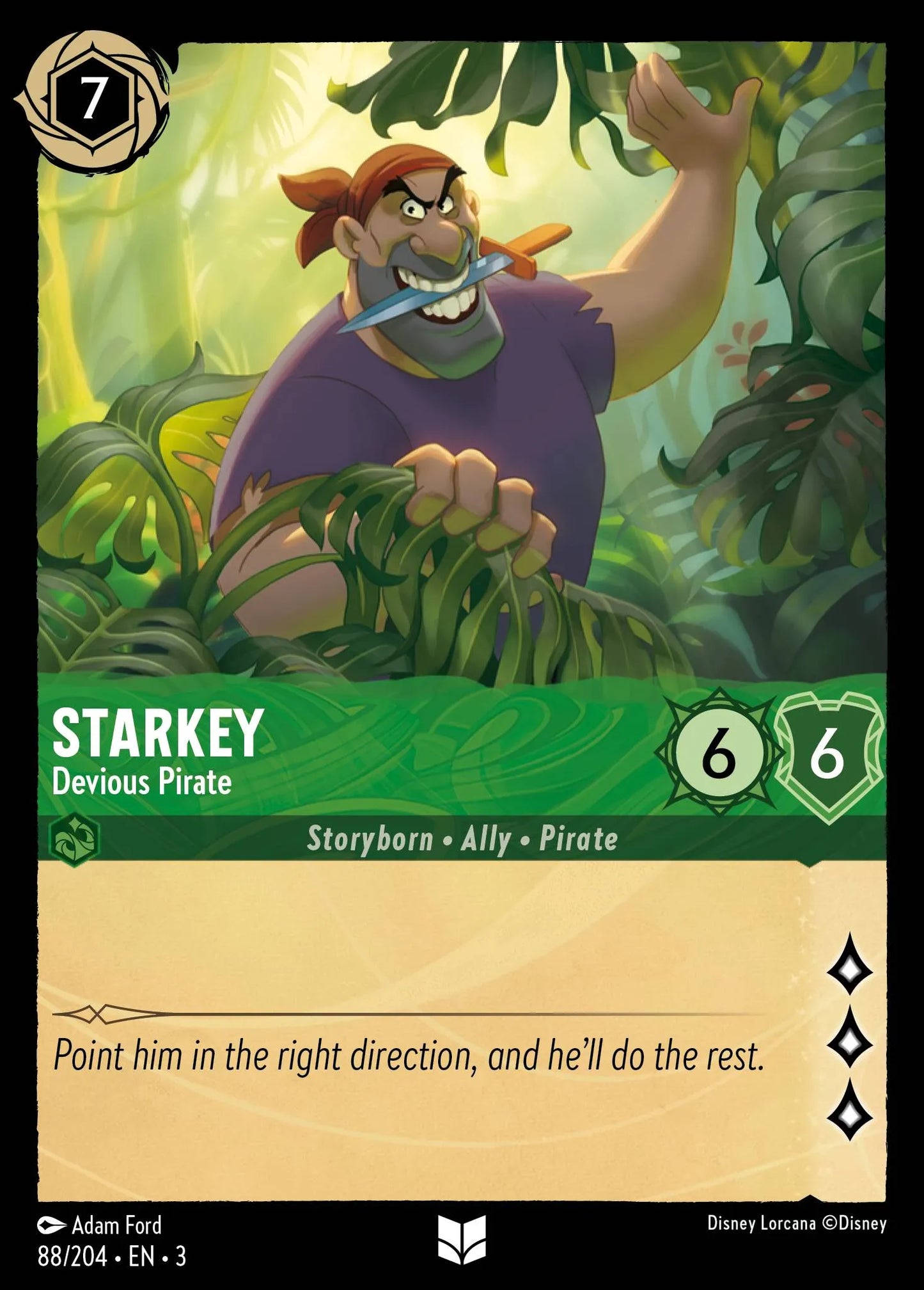 Starkey - Devious Pirate | Into the Inklands #88 (Near Mint Foil) | Disney Lorcana Single Australia (Near Mint)