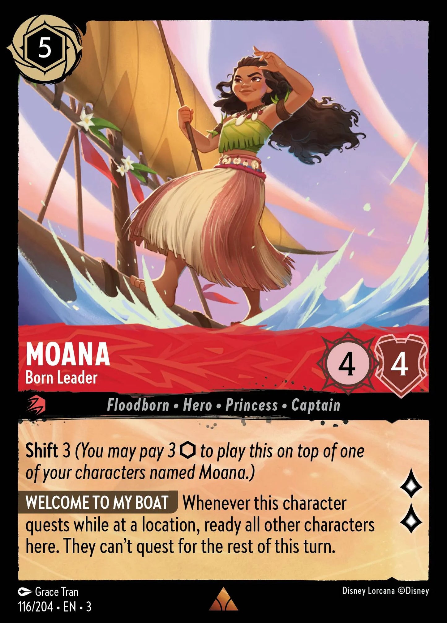 Moana - Born Leader | Into the Inklands #116 (Near Mint) | Disney Lorcana Single Australia (Near Mint)