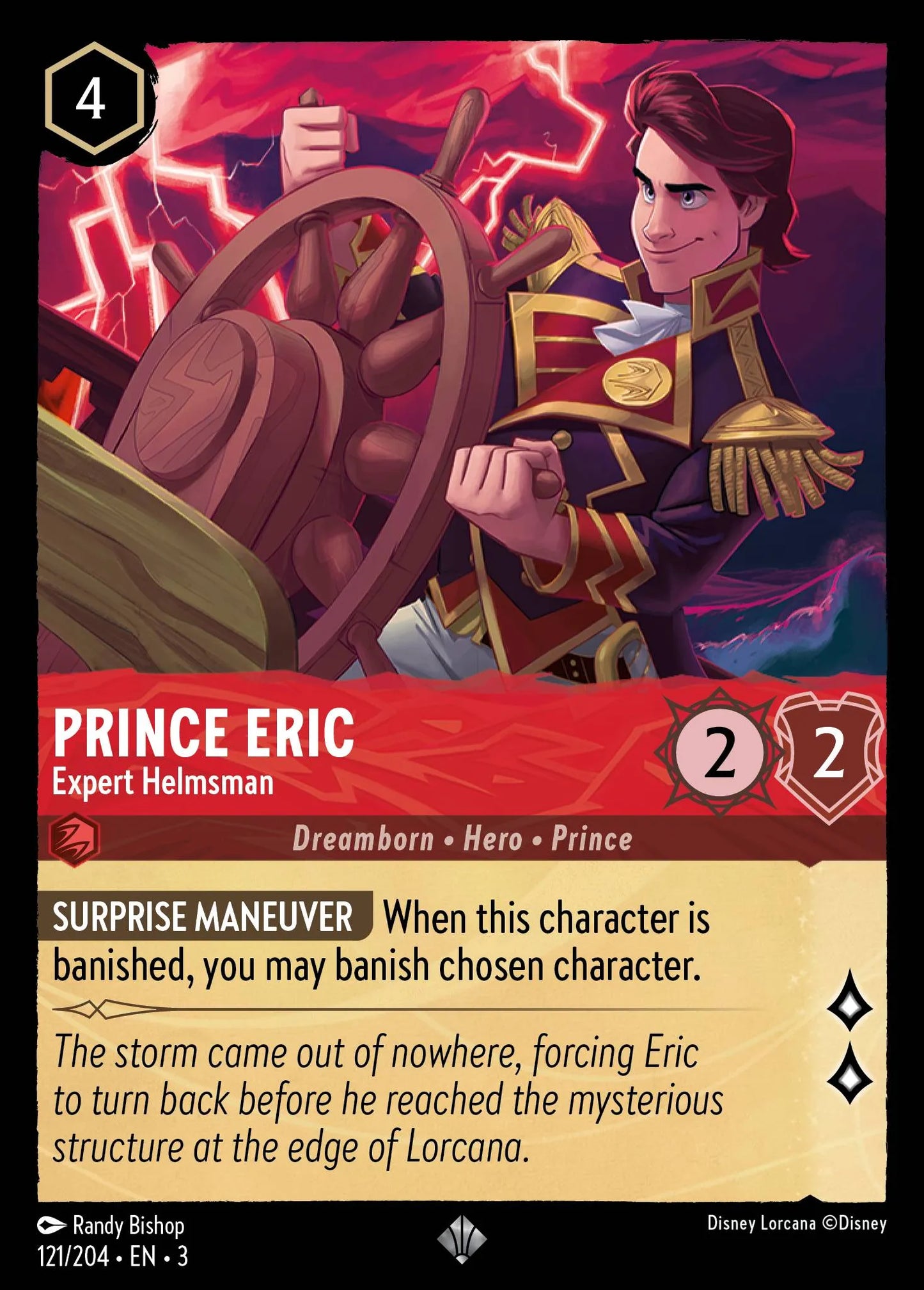 Prince Eric - Expert Helmsman | Into the Inklands #121 (Near Mint) | Disney Lorcana Single Australia (Near Mint)