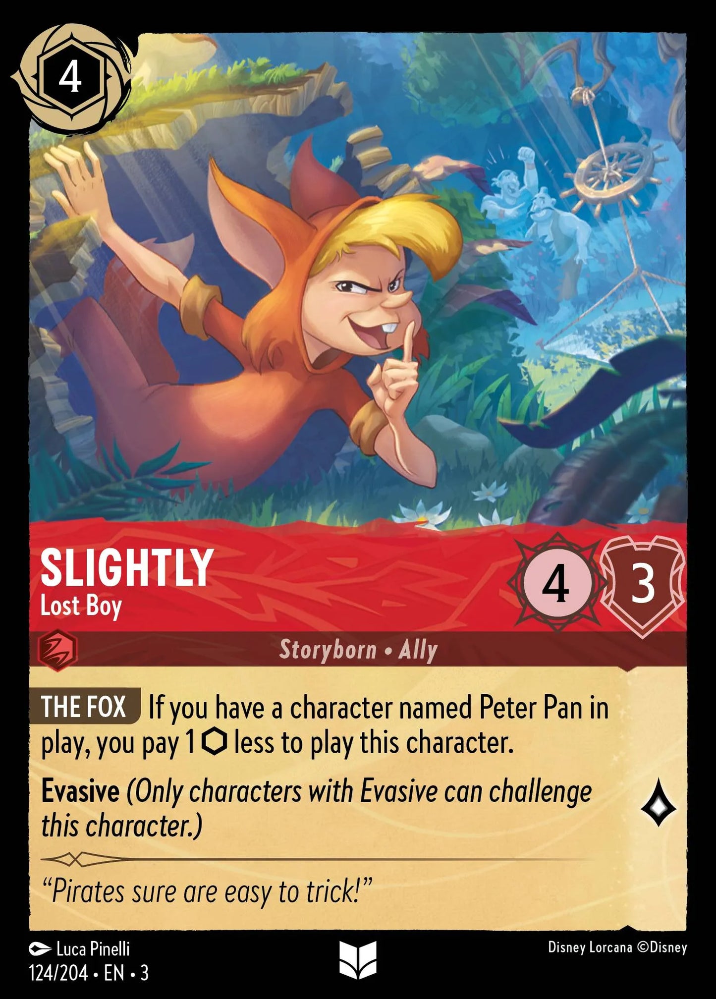 Slightly - Lost Boy | Into the Inklands #124 (Near Mint) | Disney Lorcana Single Australia (Near Mint)