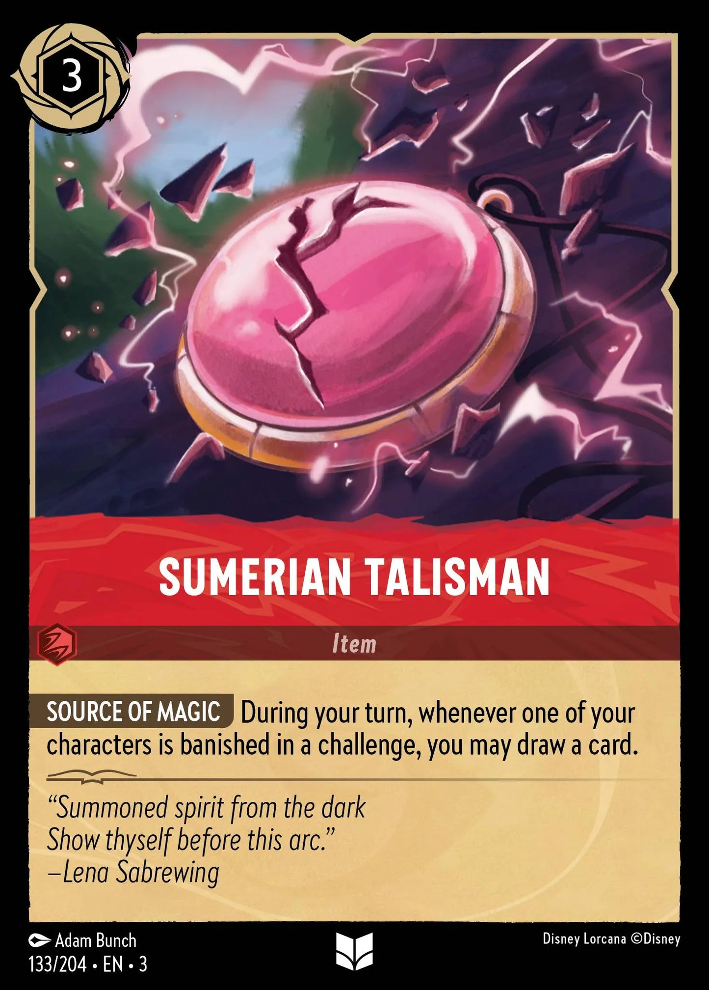 Sumerian Talisman | Into the Inklands #133 (Near Mint Foil) | Disney Lorcana Single Australia (Near Mint)