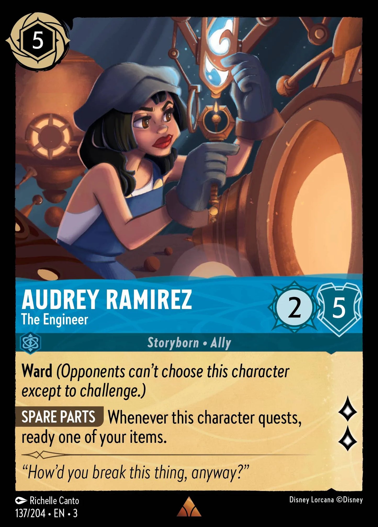 Audrey Ramirez - The Engineer | Into the Inklands #137 (Near Mint Foil) | Disney Lorcana Single Australia (Near Mint)