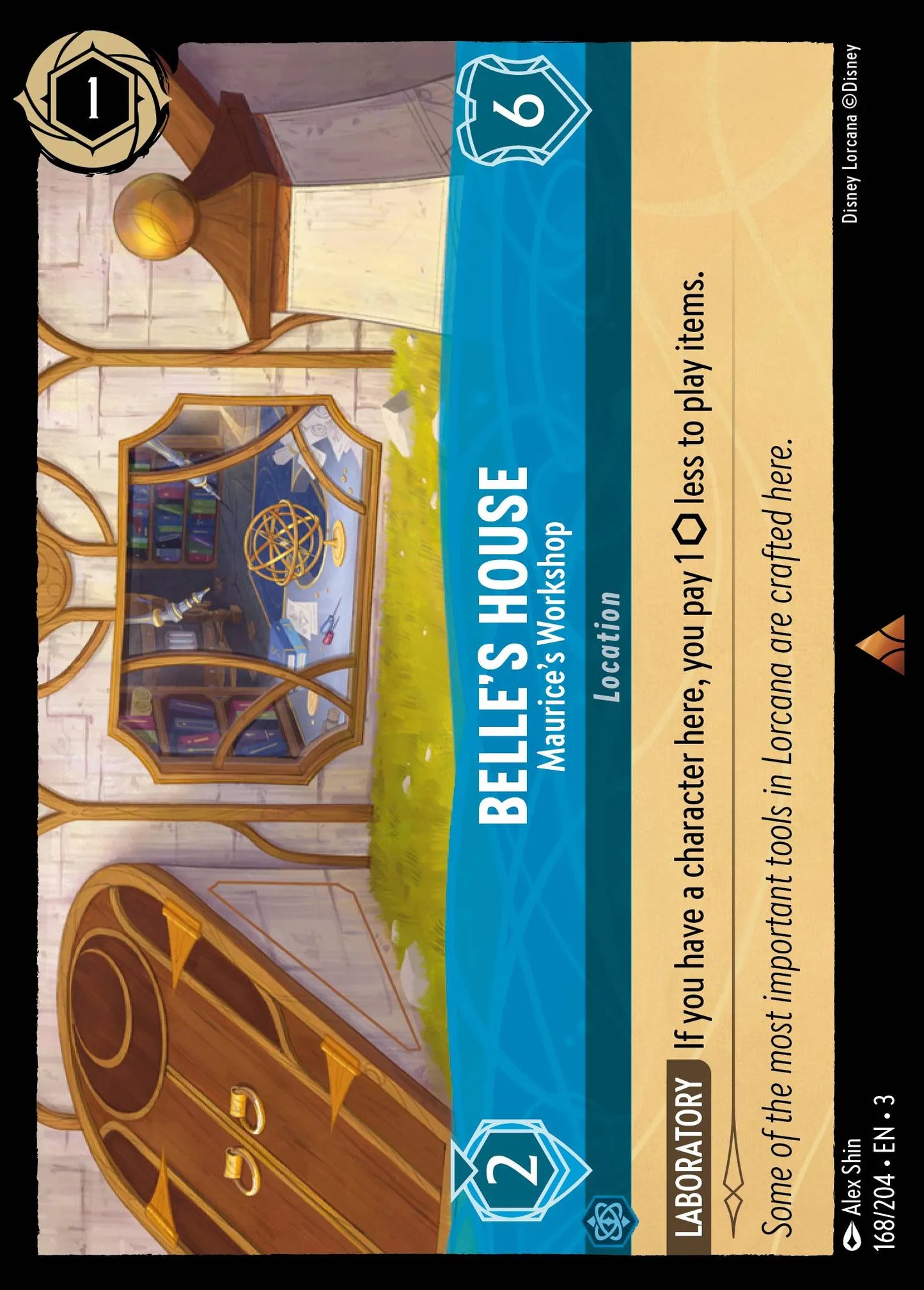 Belle's House - Maurice's Workshop | Into the Inklands #168 (Near Mint) | Disney Lorcana Single Australia (Near Mint)