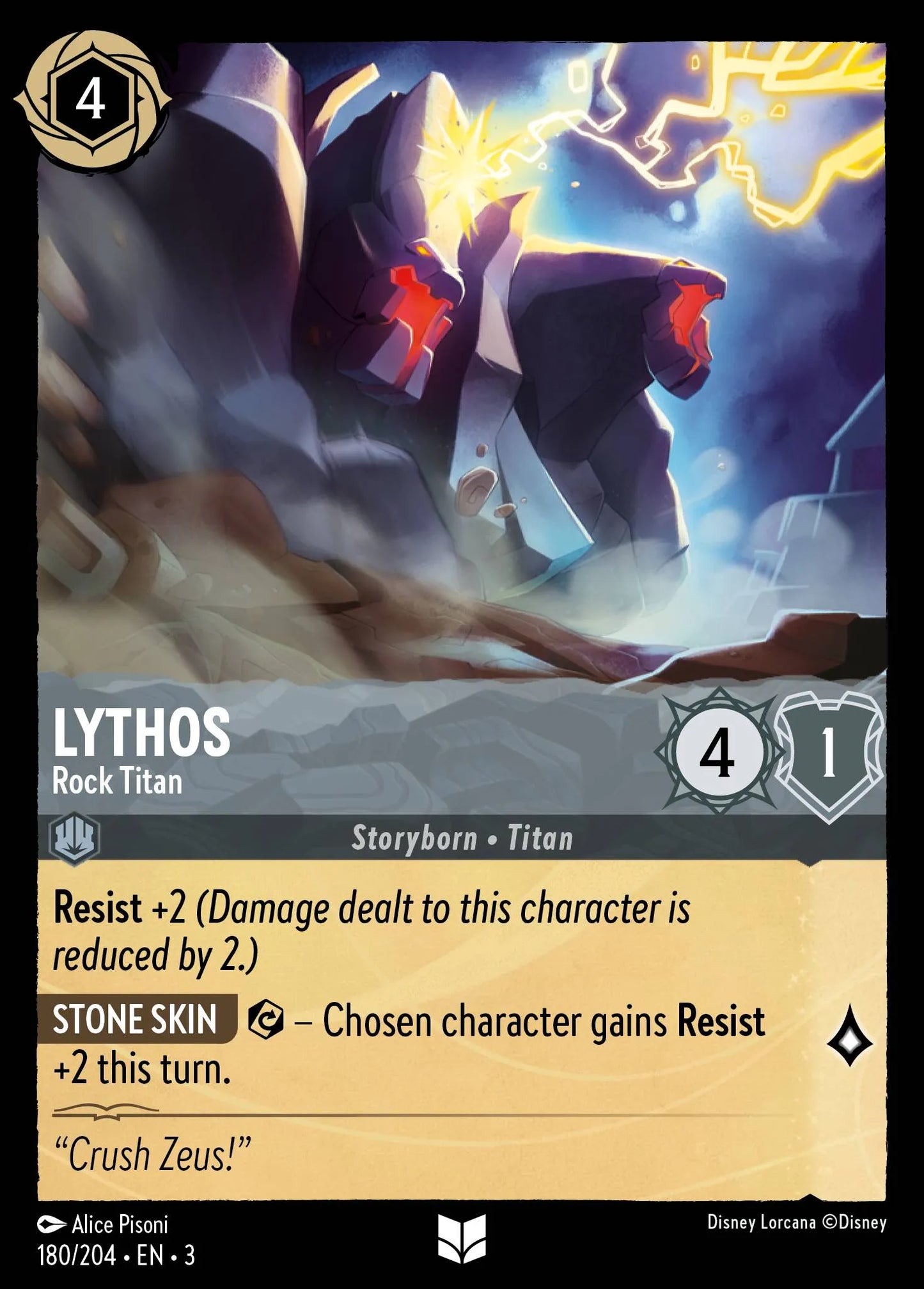 Lythos - Rock Titan | Into the Inklands #180 (Near Mint) | Disney Lorcana Single Australia (Near Mint)