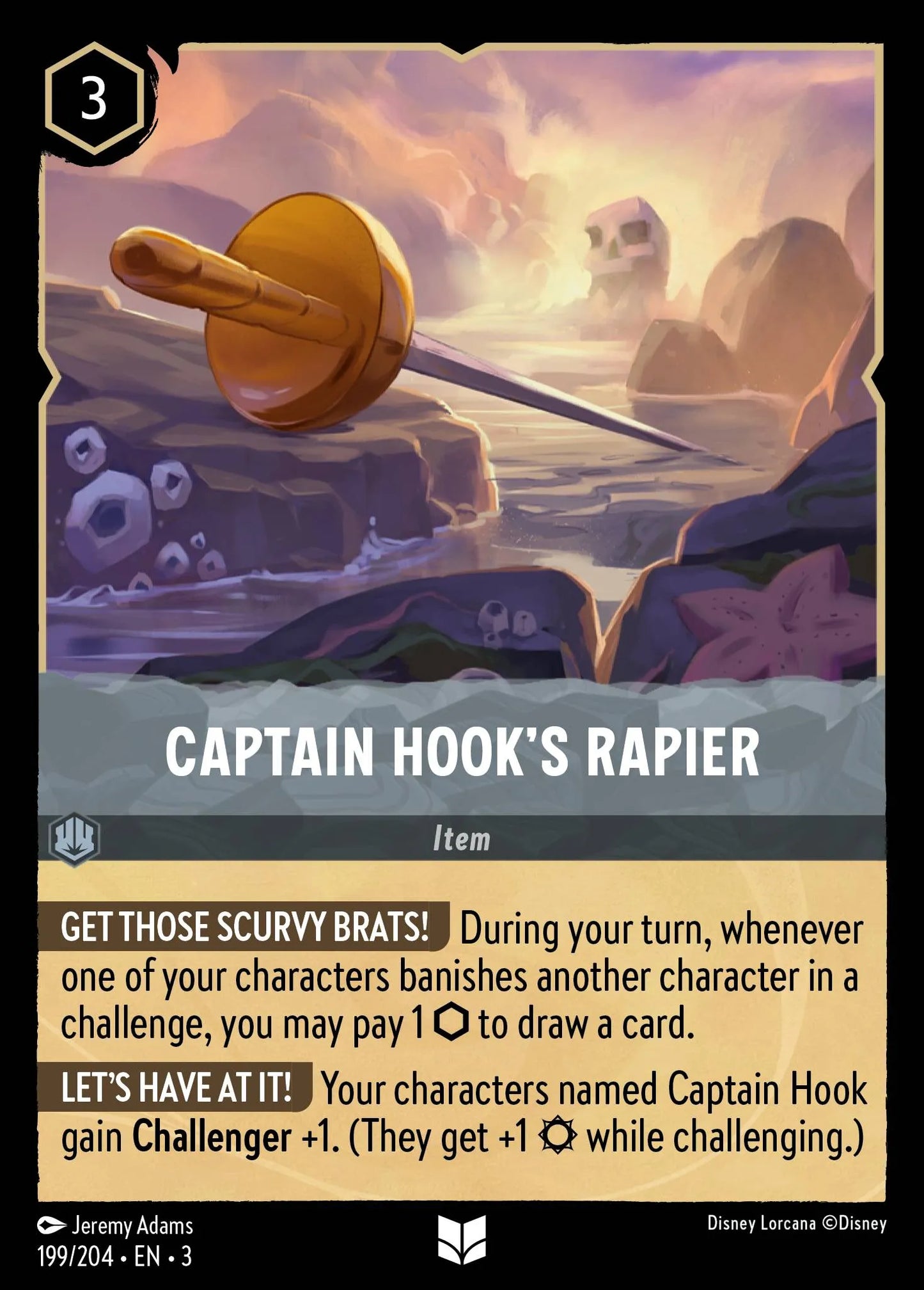 Captain Hook's Rapier | Into the Inklands #199 (Near Mint Foil) | Disney Lorcana Single Australia (Near Mint)