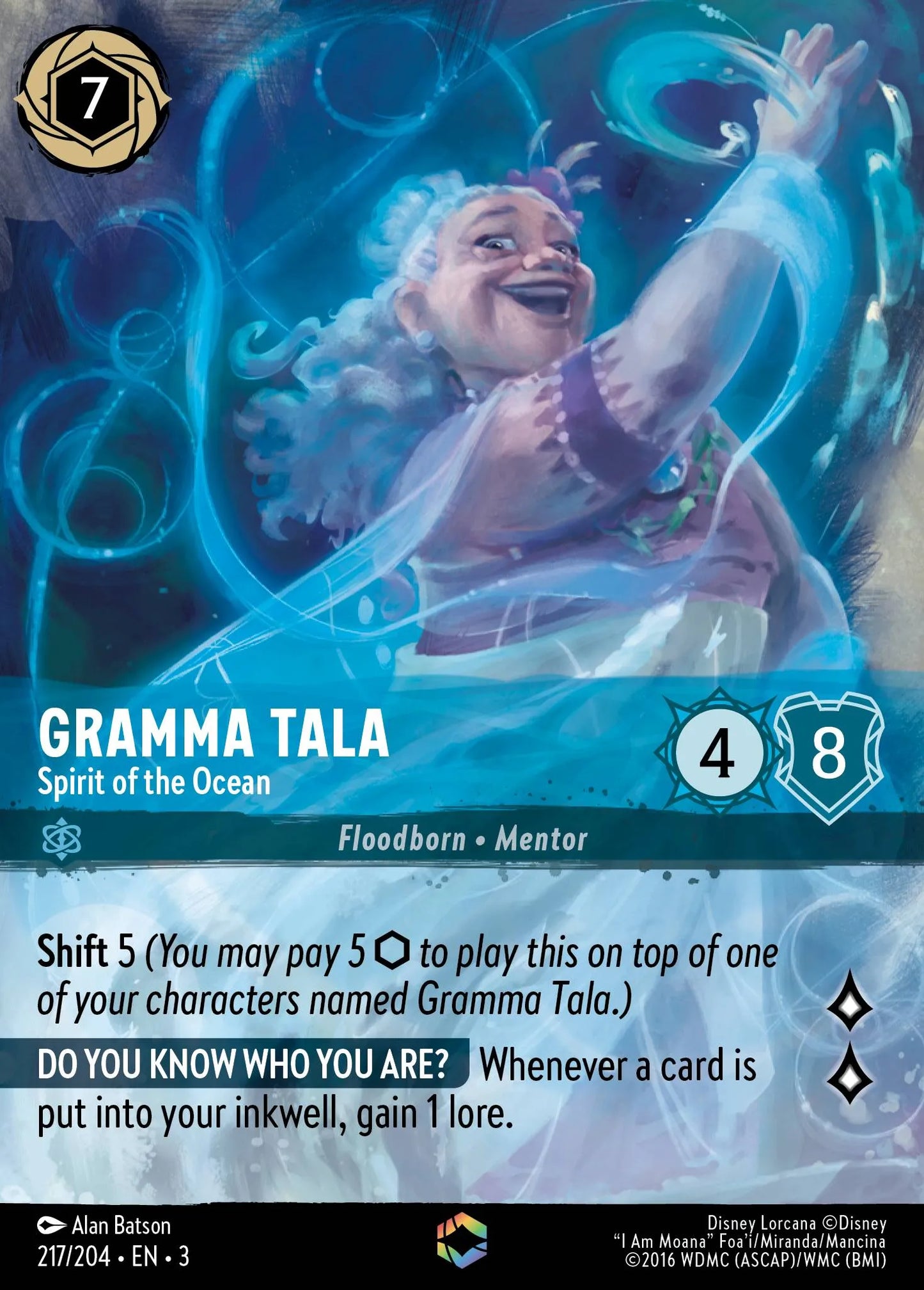 Gramma Tala - Spirit of the Ocean | Into the Inklands #217 (Near Mint) | Disney Lorcana Single Australia (Near Mint)