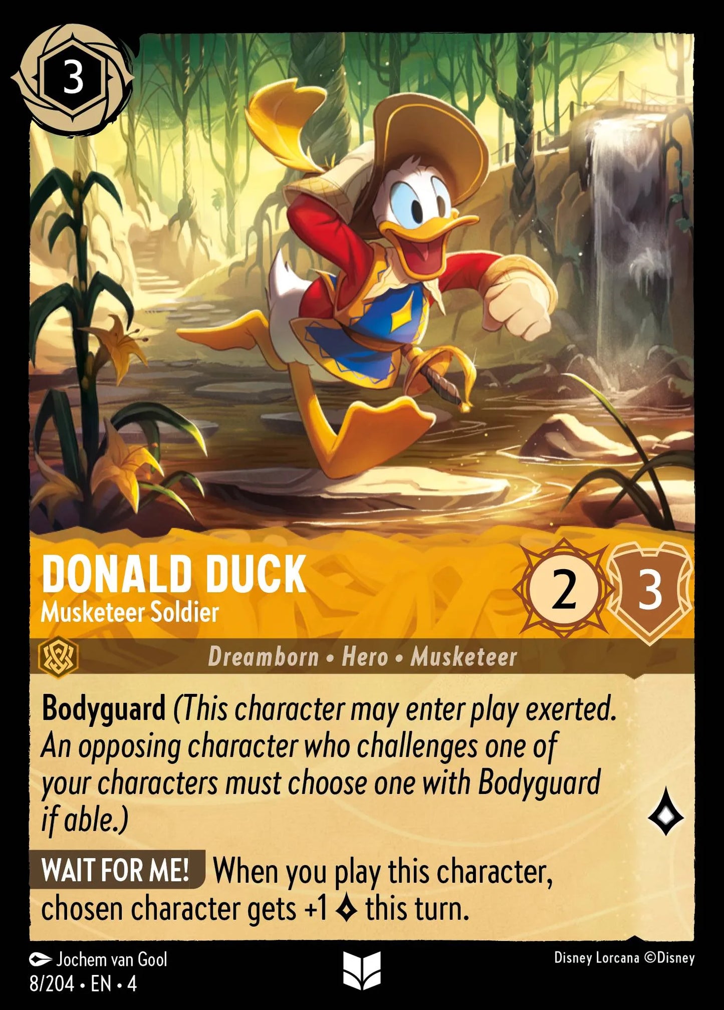 Donald Duck - Musketeer Soldier Disney Lorcana card