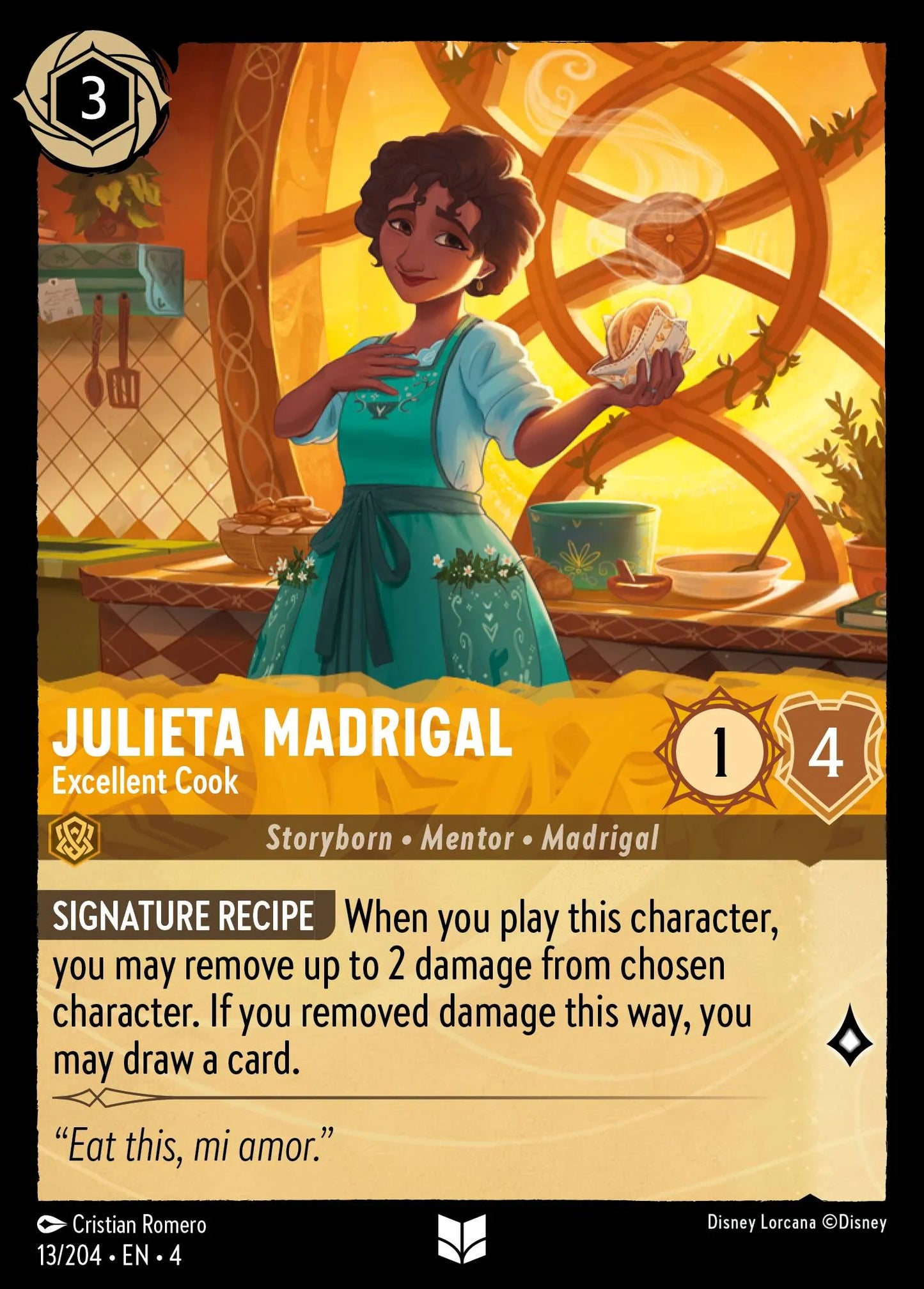 Julieta Madrigal - Excellent Cook Disney Lorcana card
