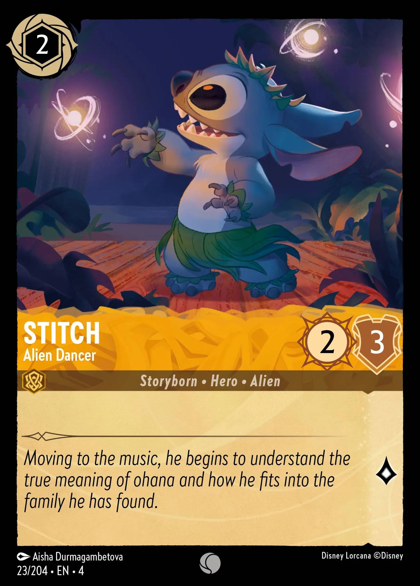 Stitch - Alien Dancer Disney Lorcana card