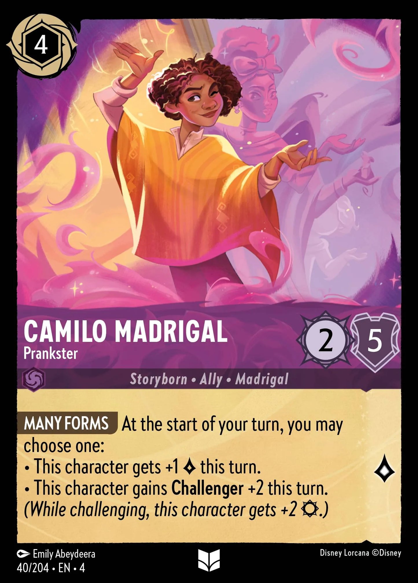 Camilo Madrigal - Prankster Disney Lorcana card