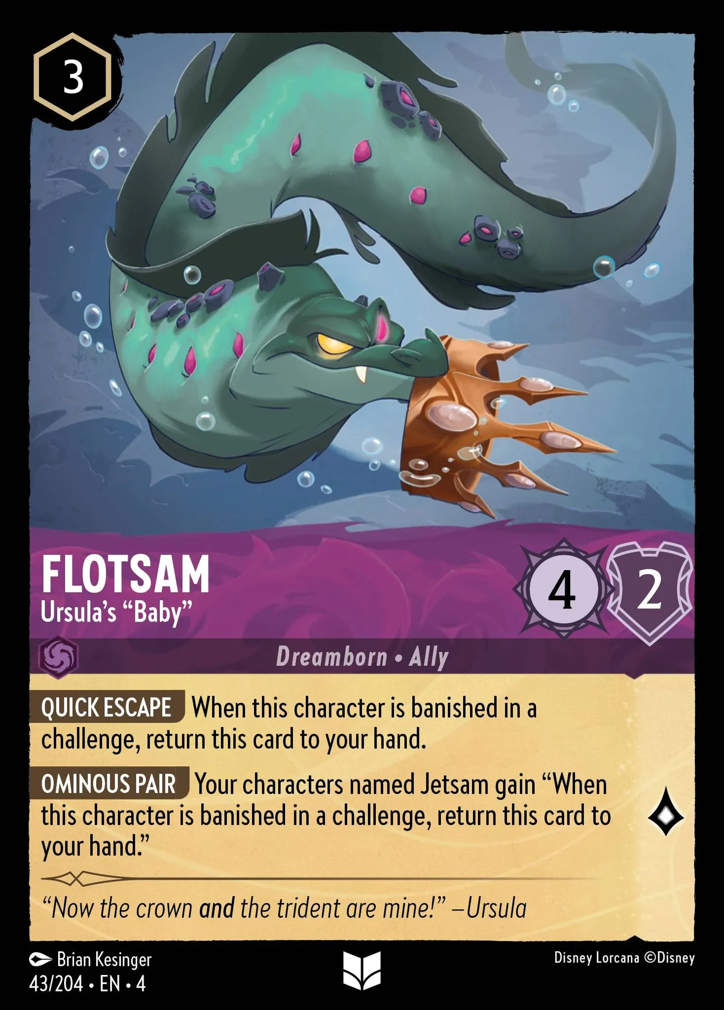Flotsam - Ursula's "Baby" Disney Lorcana card