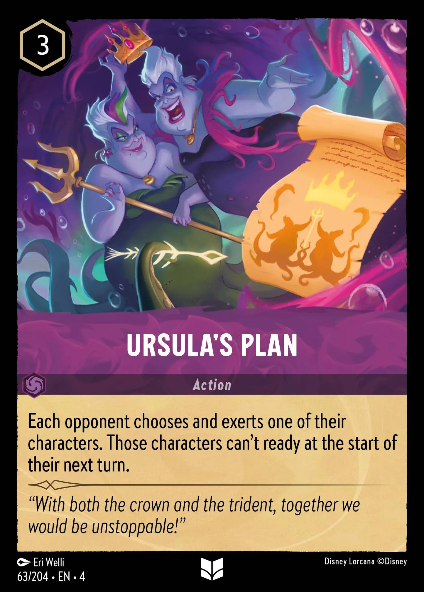 Ursula’s Plan | Ursula's Return #63 (Near Mint) | Disney Lorcana Single Australia (Near Mint)