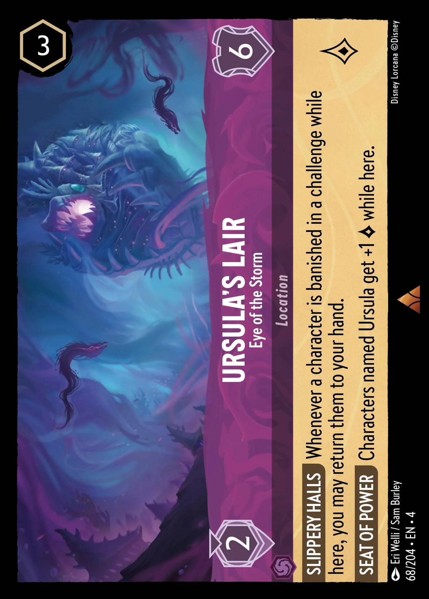 Ursula’s Lair - Eye of the Storm Disney Lorcana card