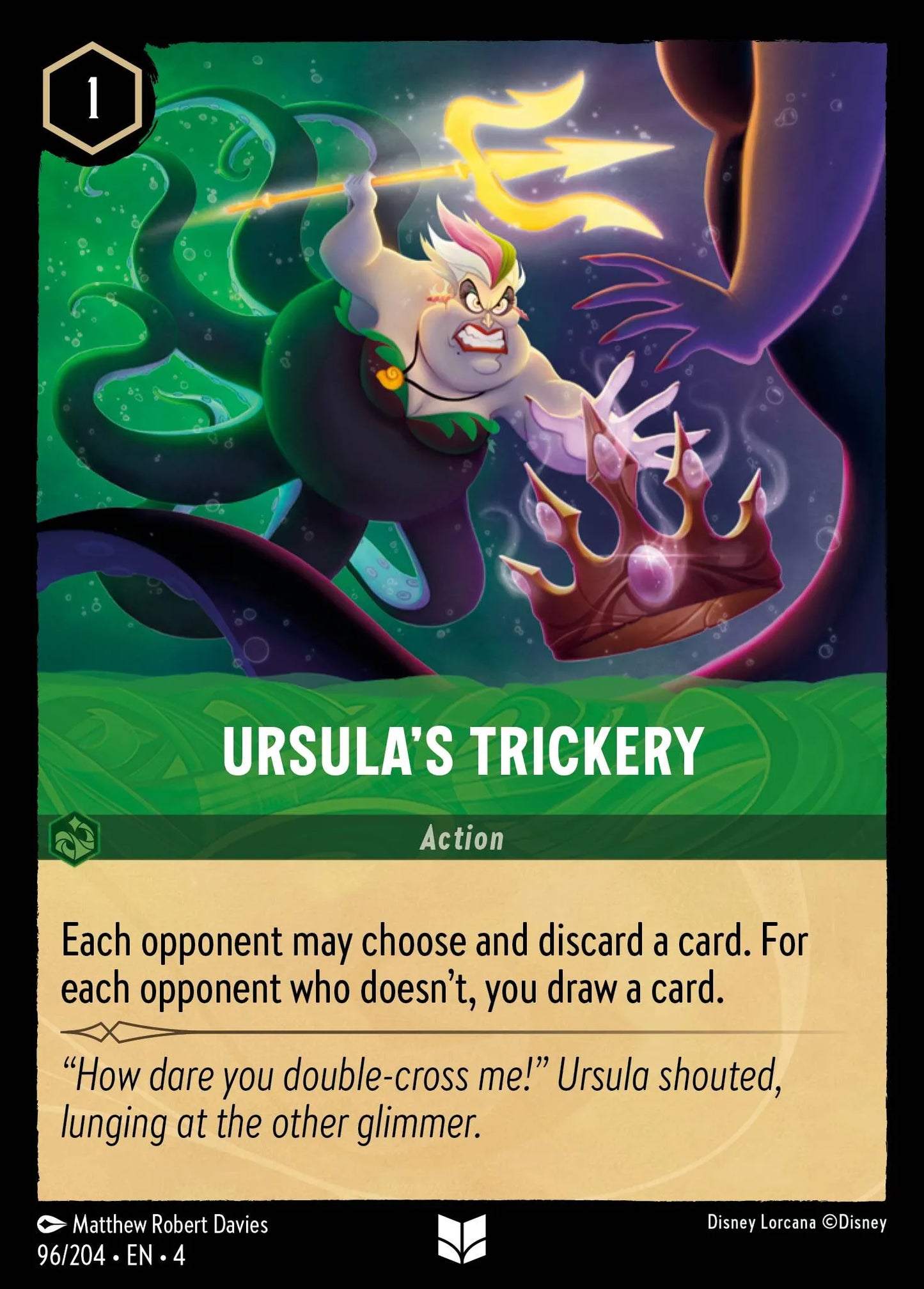 Ursula’s Trickery | Ursula's Return #96 (Near Mint Foil) | Disney Lorcana Single Australia (Near Mint)