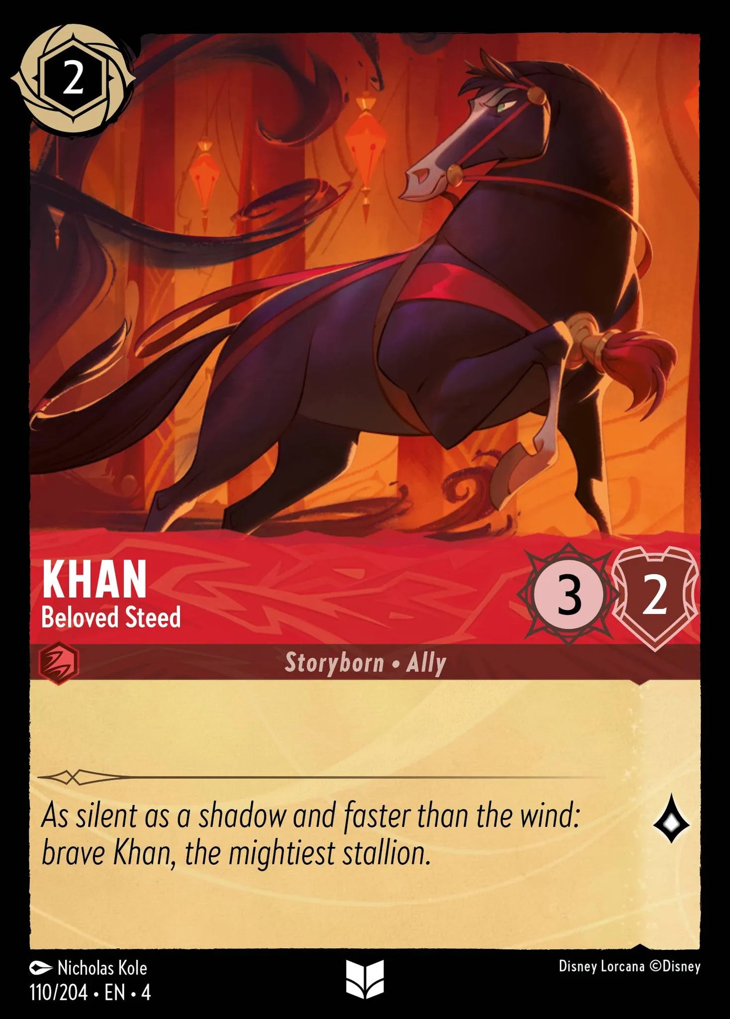 Khan - Beloved Steed | Ursula's Return #110 (Near Mint) | Disney Lorcana Single Australia (Near Mint)