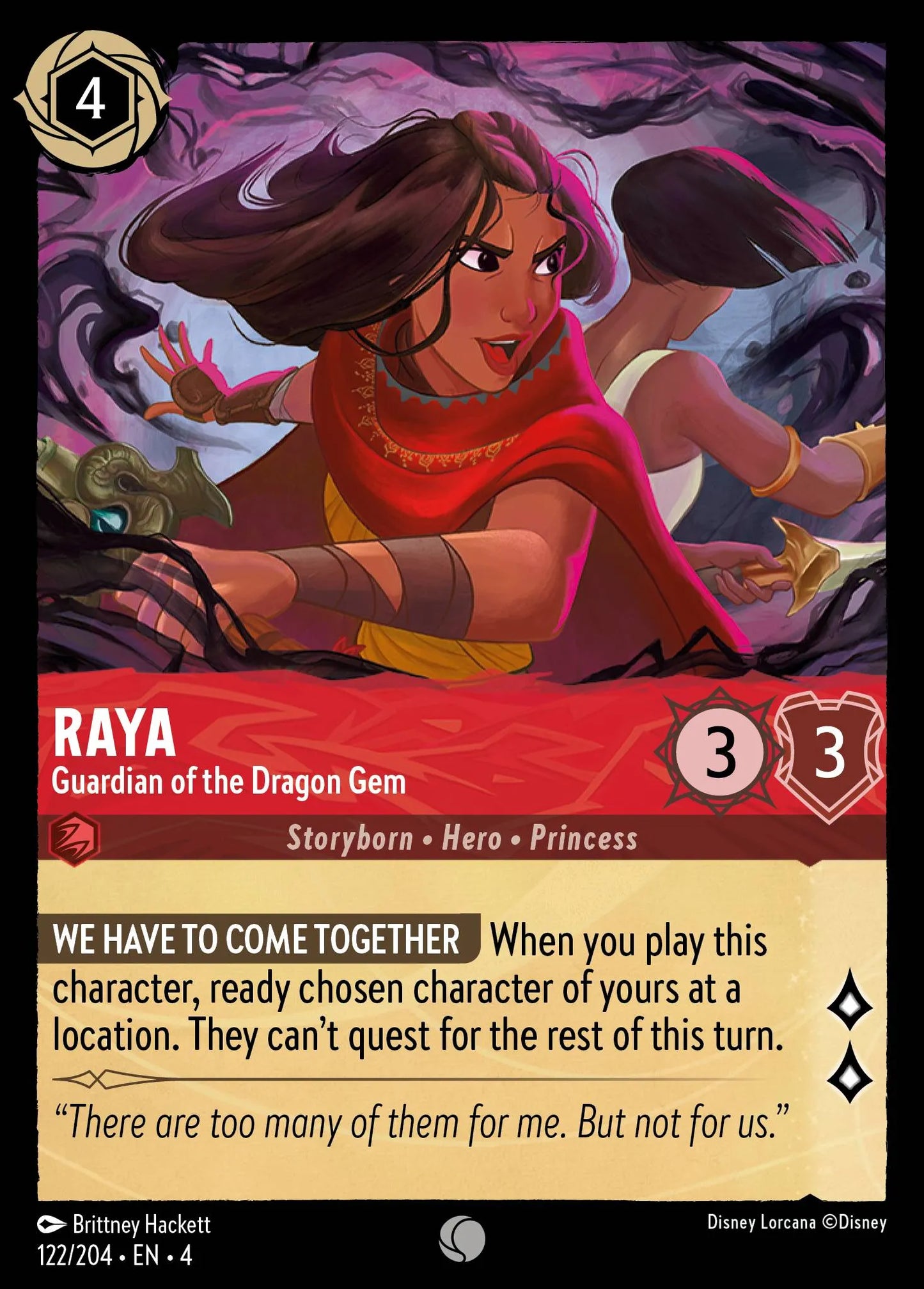 Raya - Guardian of the Dragon Gem Disney Lorcana card