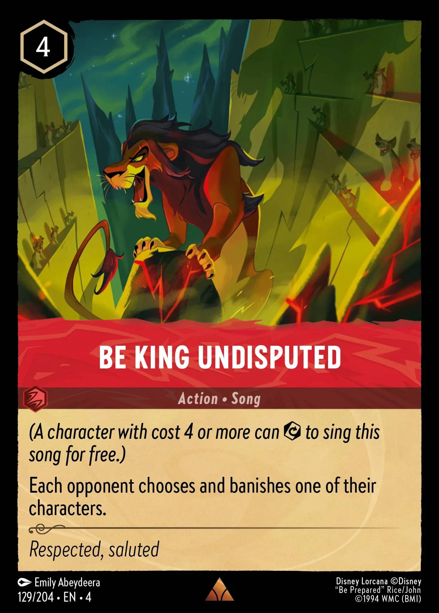 Be King Undisputed | Ursula's Return #129 (Near Mint) | Disney Lorcana Single Australia (Near Mint)
