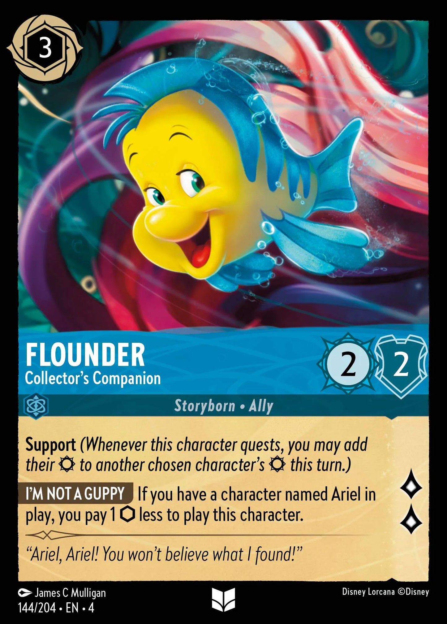 Flounder - Collector’s Companion Disney Lorcana card