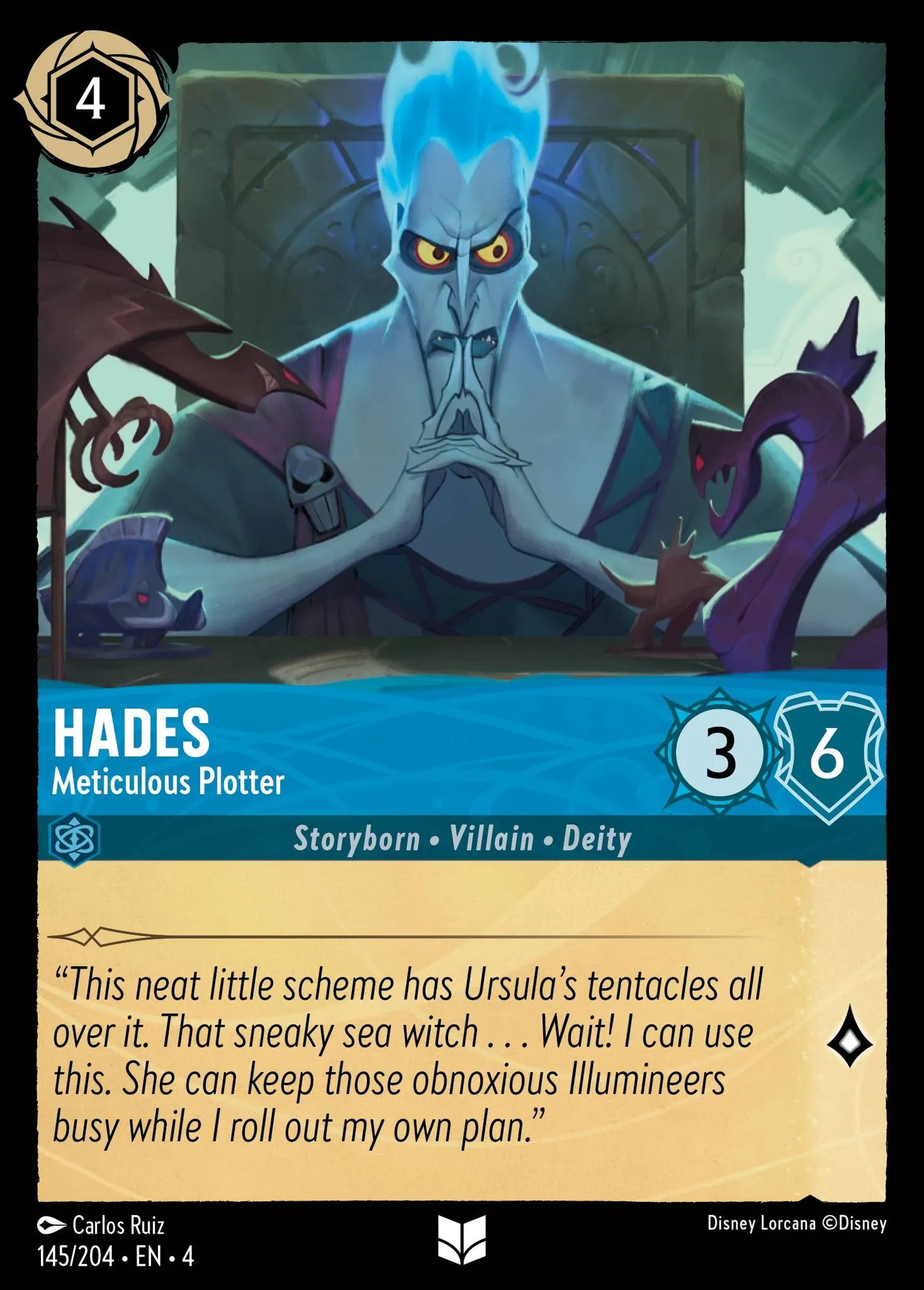 Hades - Meticulous Plotter Disney Lorcana card