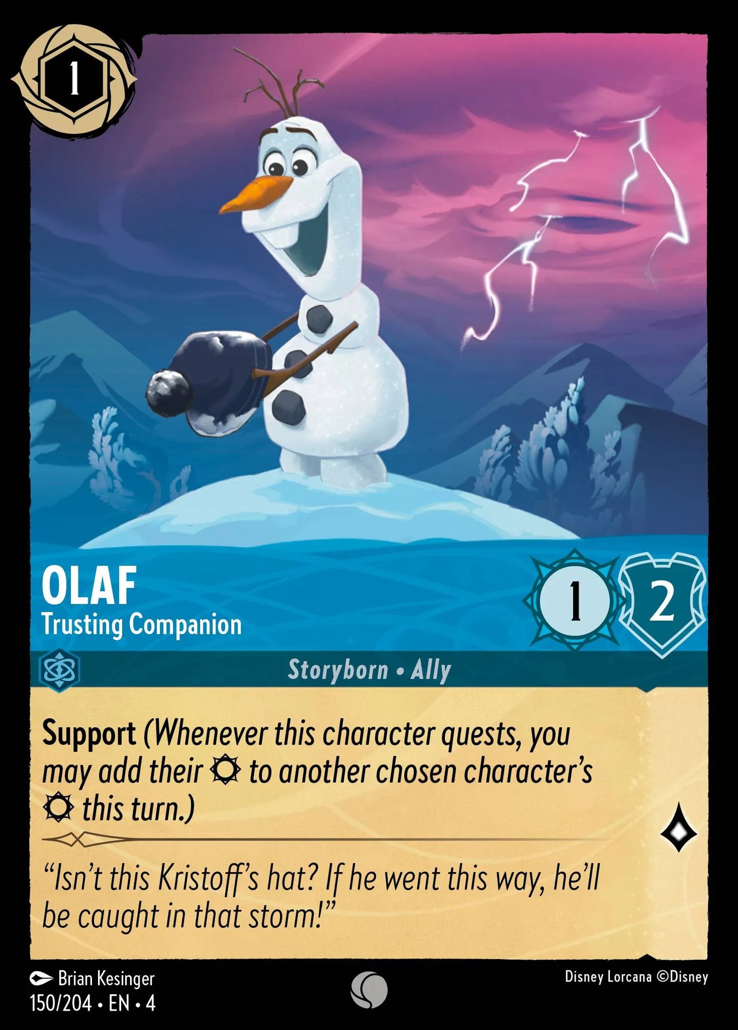 Olaf - Trusting Companion Disney Lorcana card